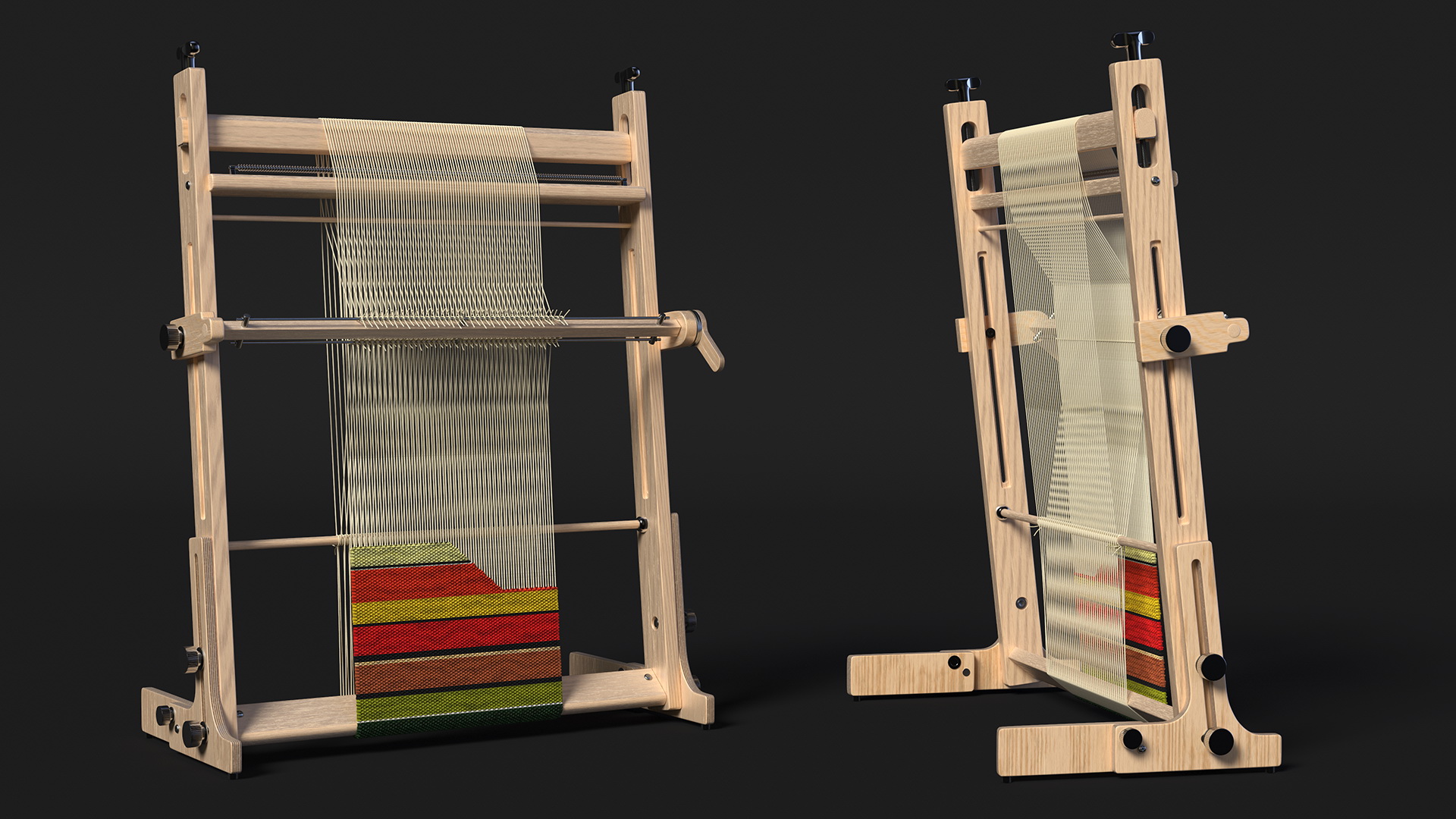 3D Arras Wooden Tapestry Loom