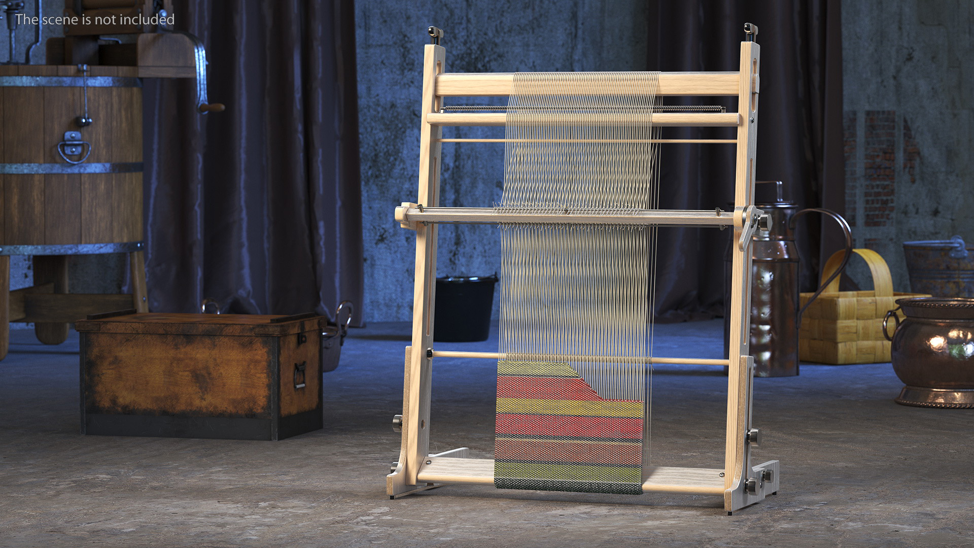3D Arras Wooden Tapestry Loom