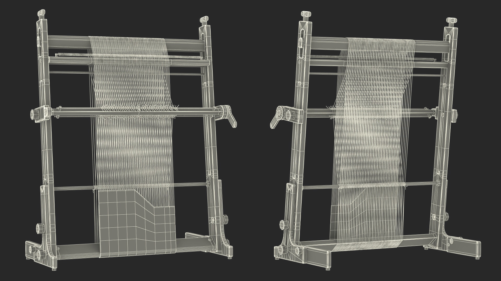 3D Arras Wooden Tapestry Loom