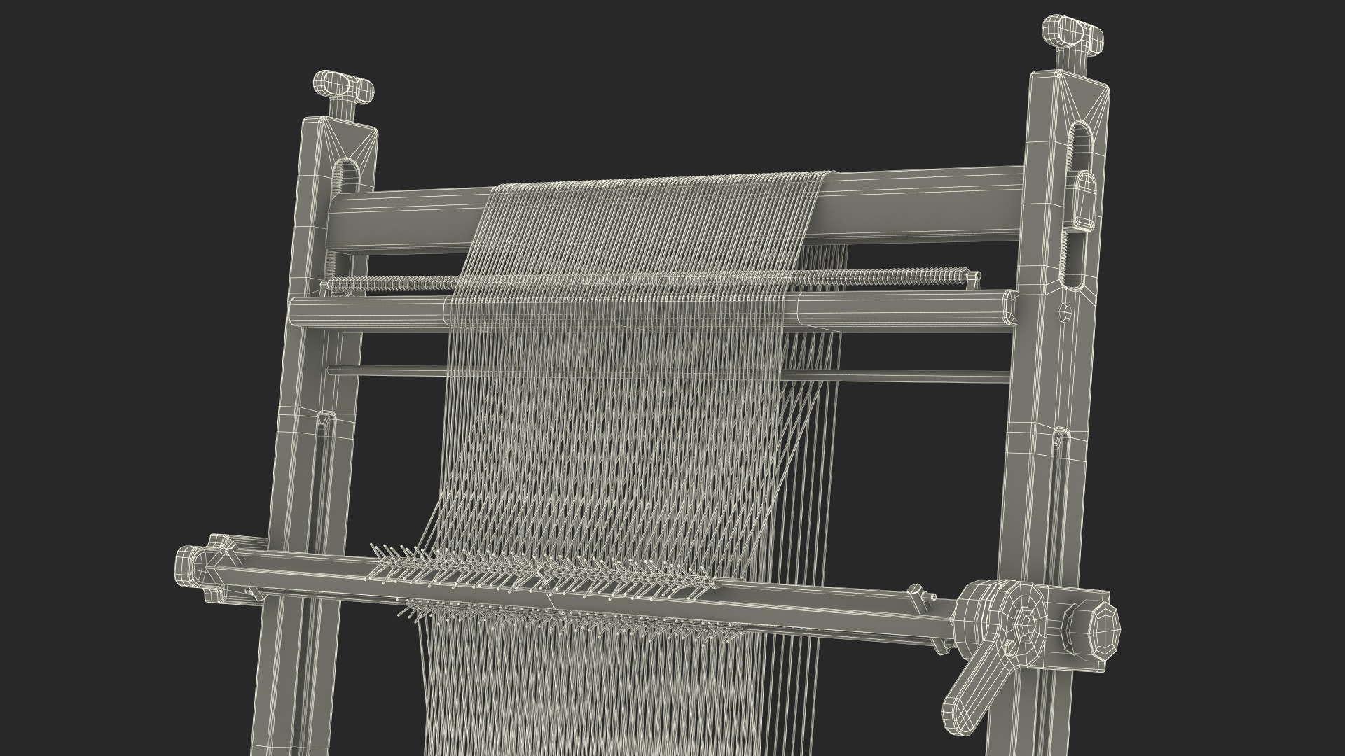 3D Arras Wooden Tapestry Loom