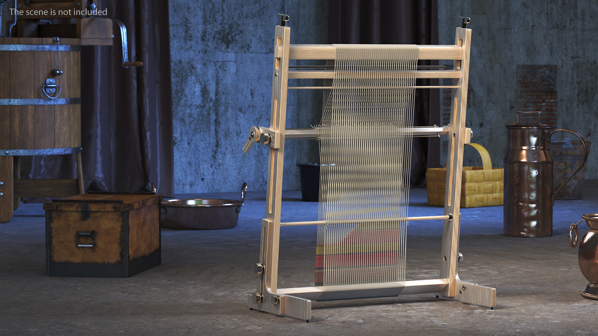 3D Arras Wooden Tapestry Loom