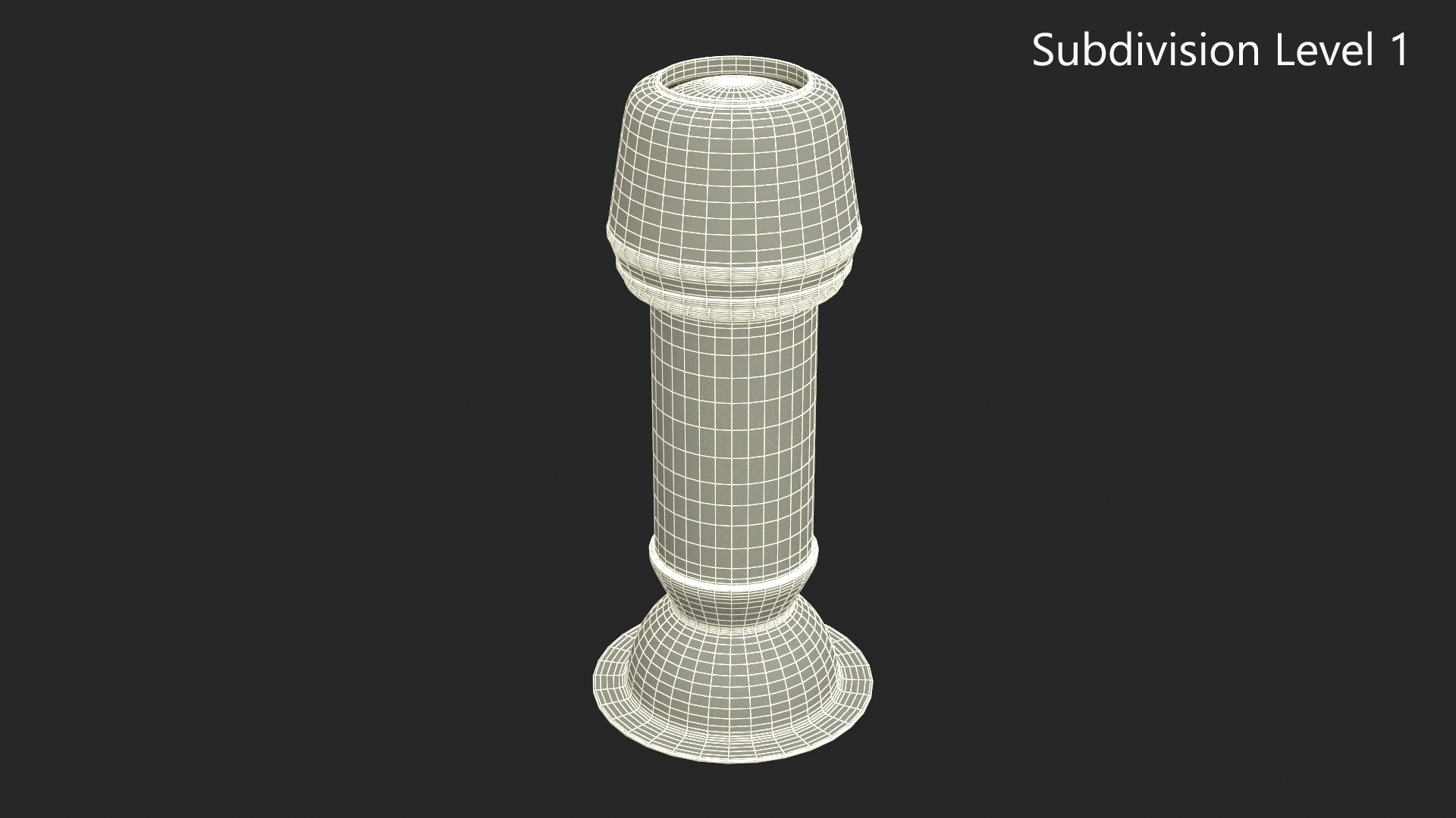 Designer Red Round Metal Chimney 3D