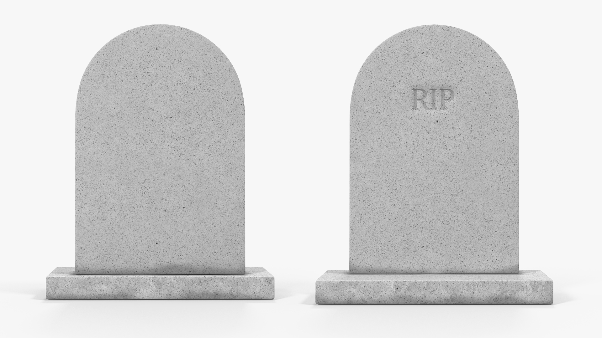 3D Granite Gravestone Headstone model
