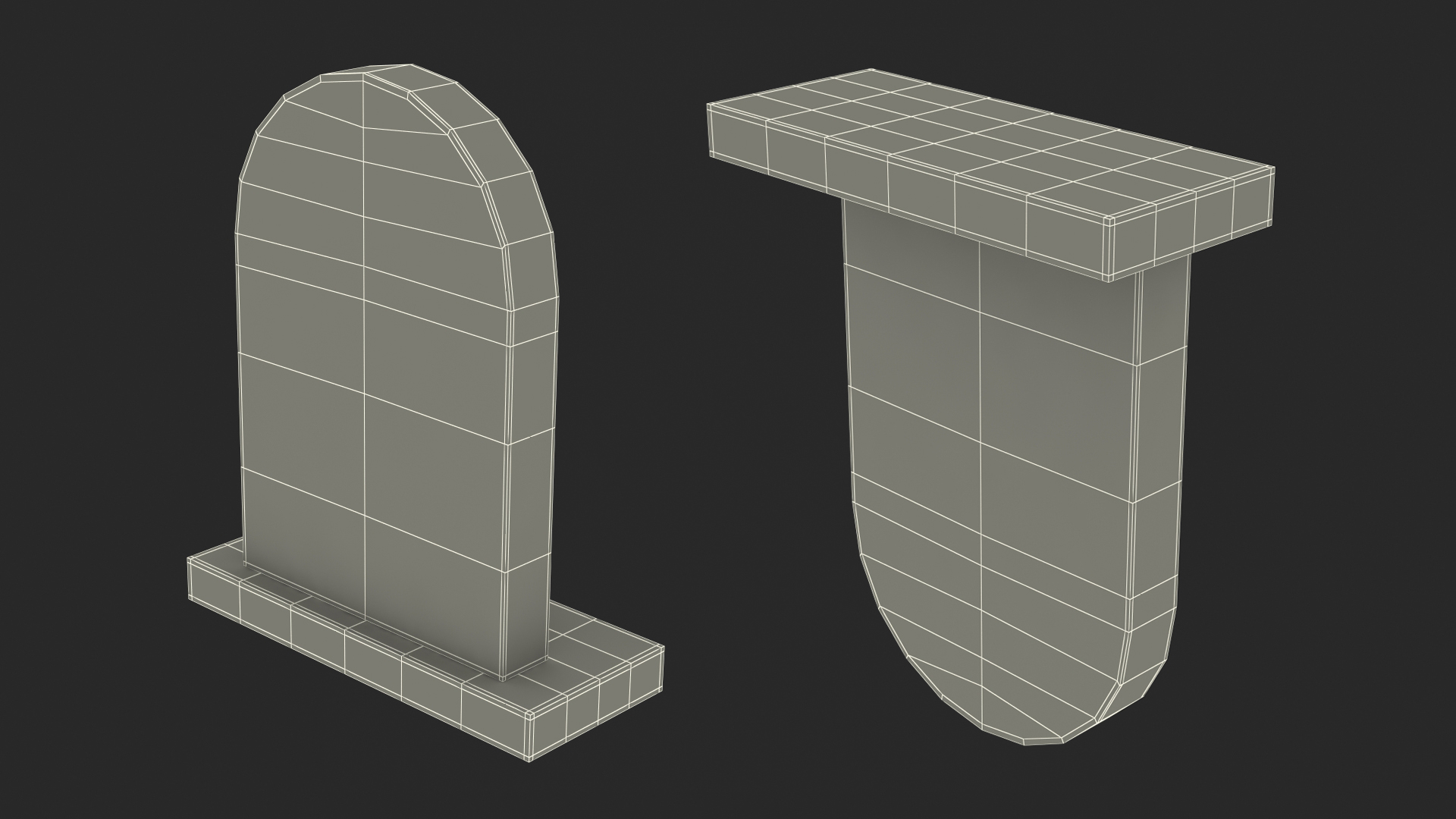 3D Granite Gravestone Headstone model