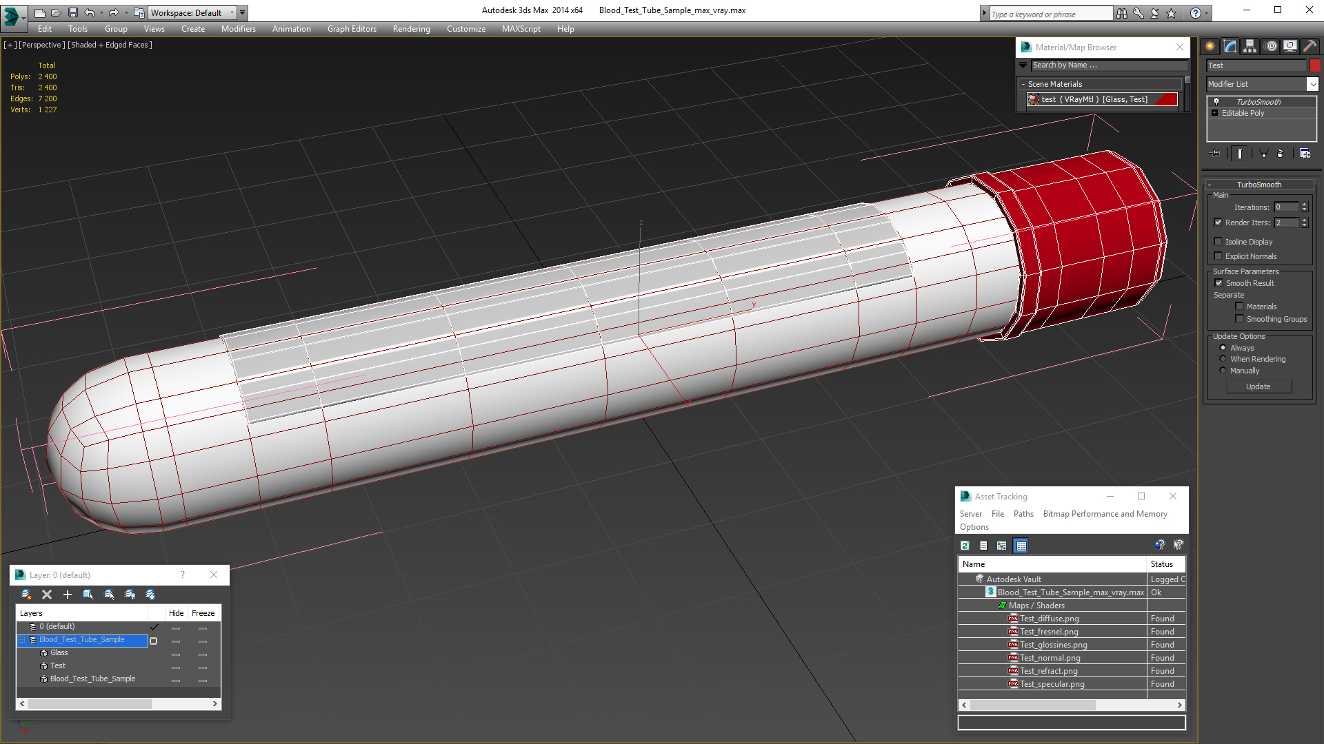 Blood Test Tube Sample 3D