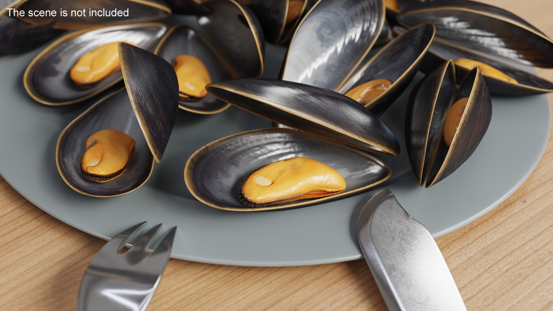 Boiled Sea Mussel 3D