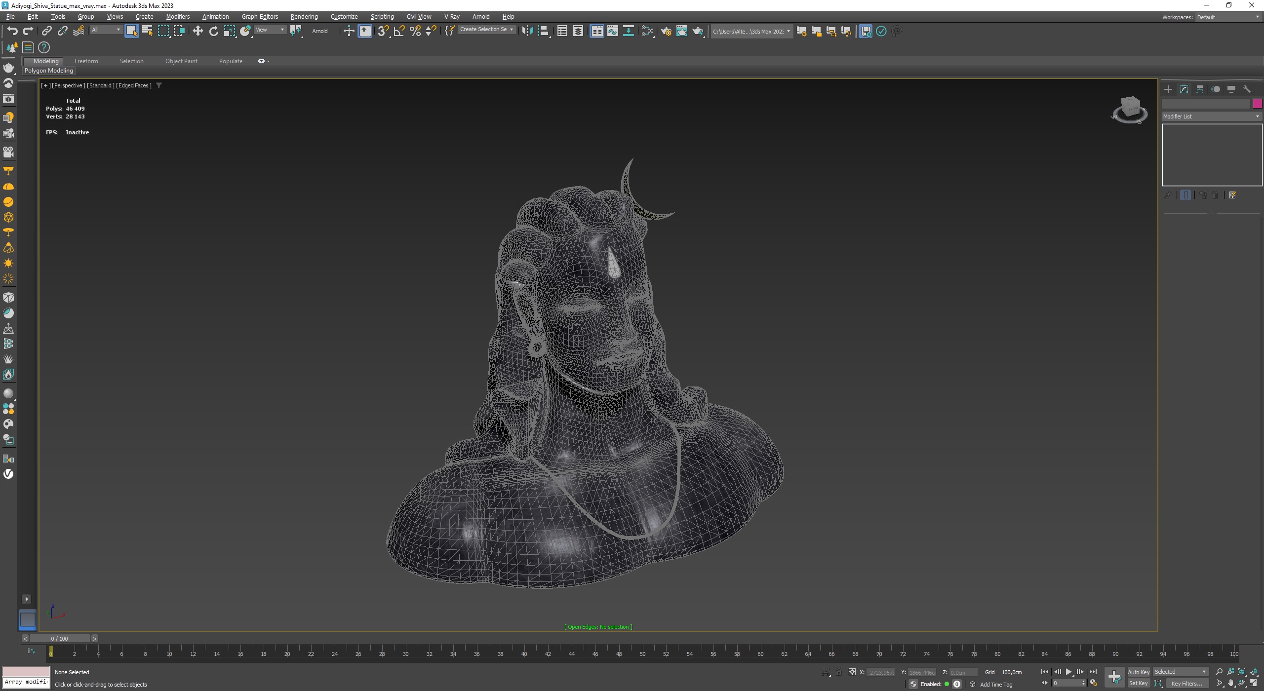 3D Adiyogi Shiva Statue for 3D Print model