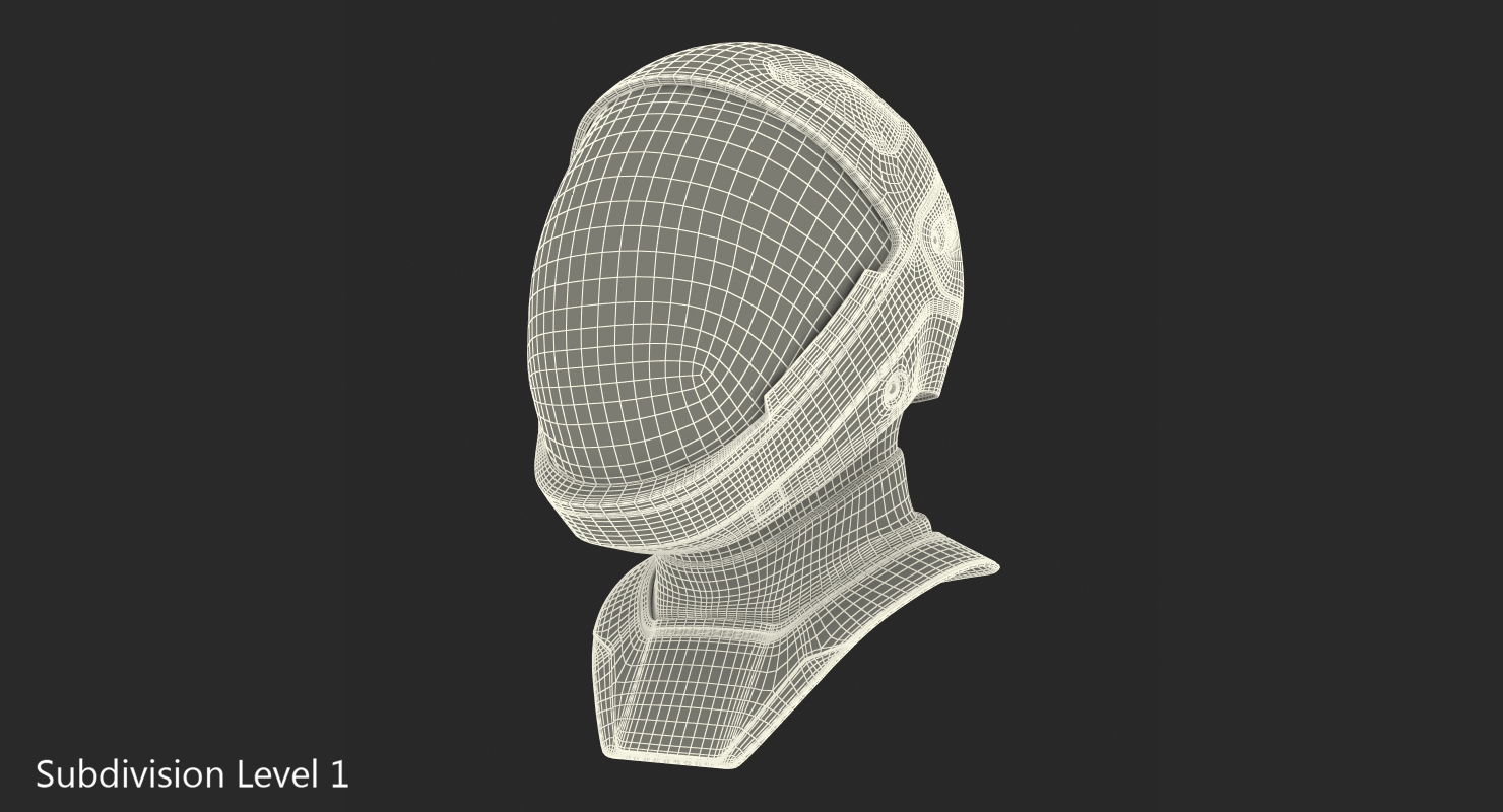 Sci Fi Astronaut Helmet Black 3D model