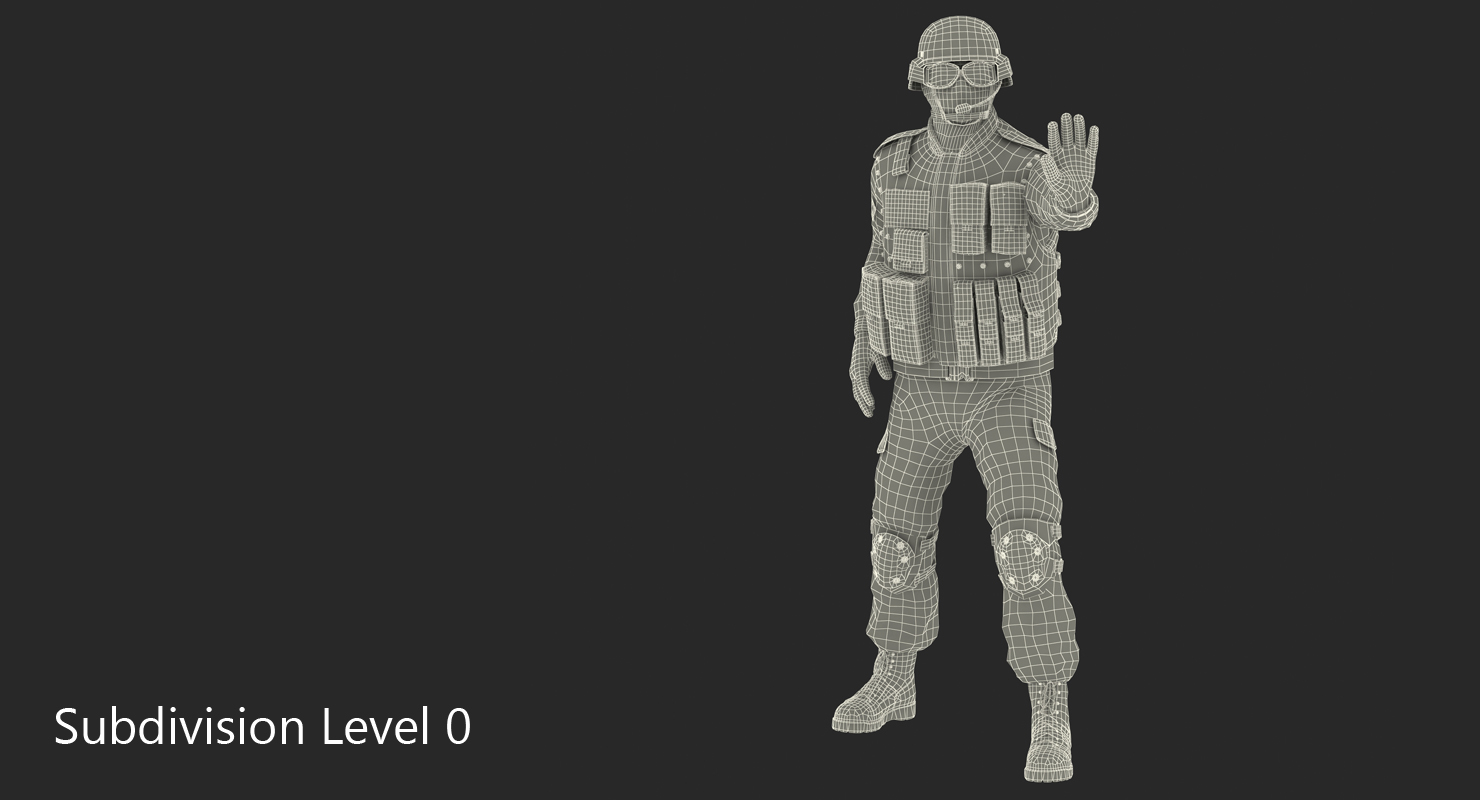 3D SWAT Policeman 2 Rigged model