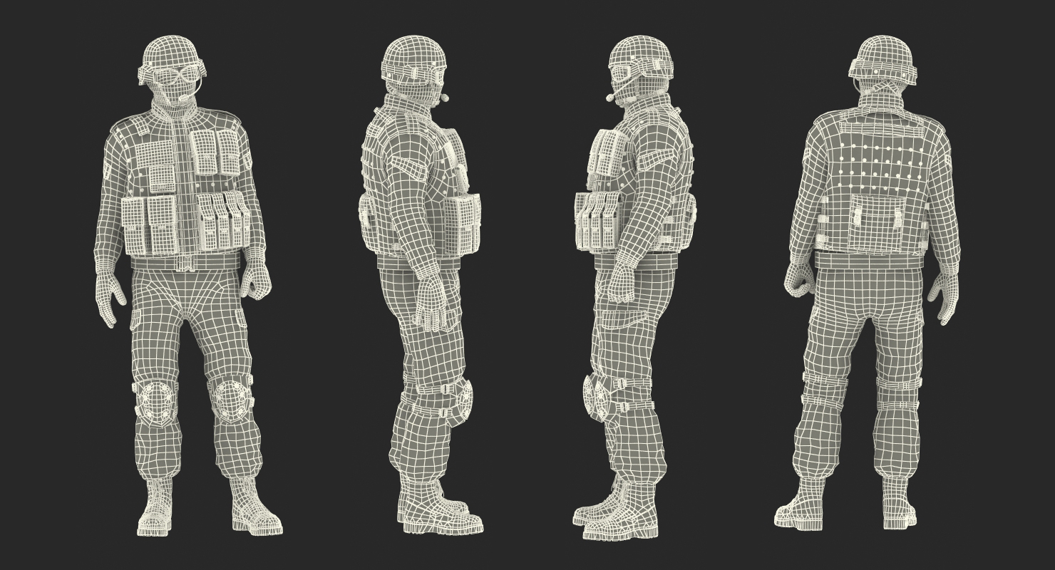 3D SWAT Policeman 2 Rigged model