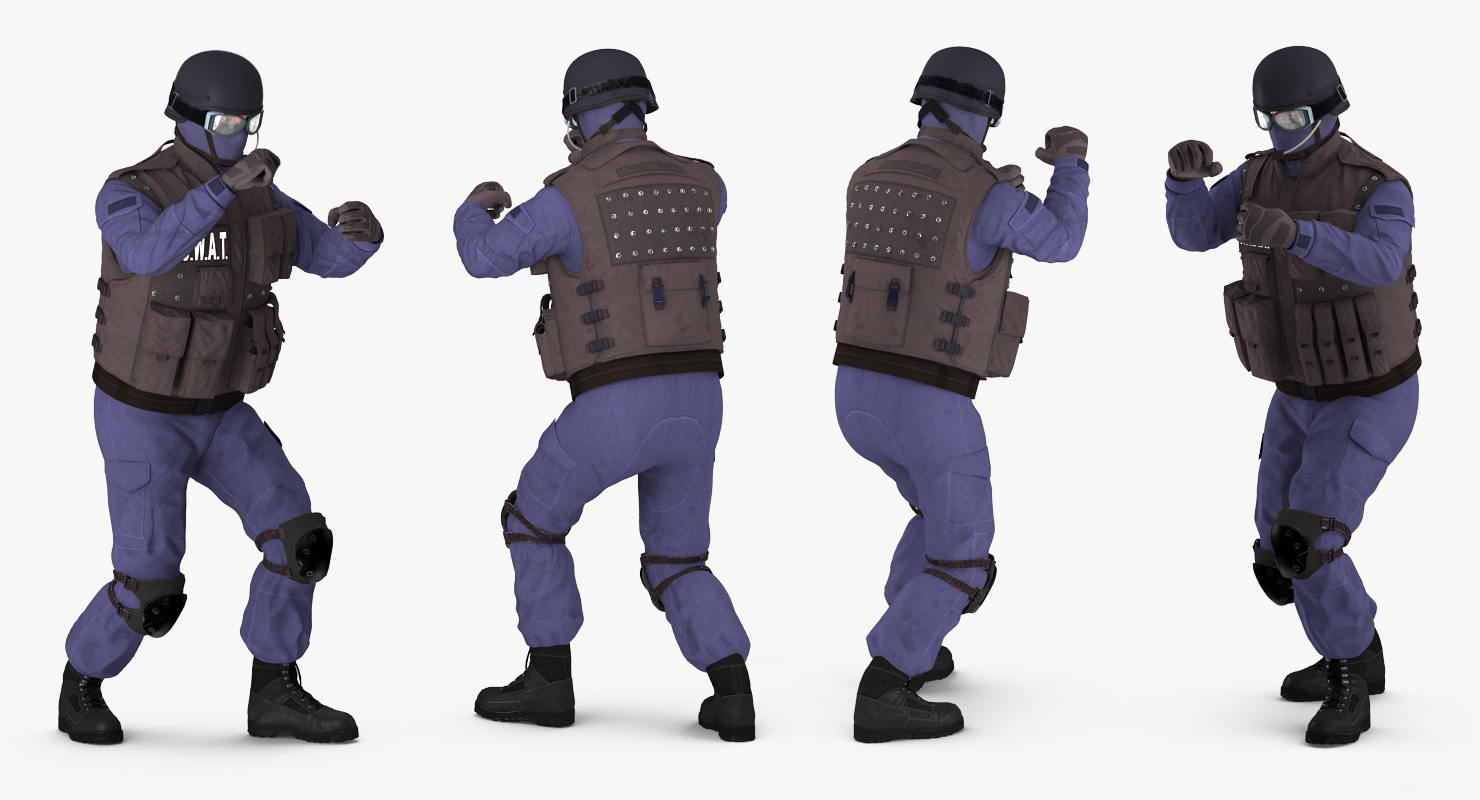 3D SWAT Policeman 2 Rigged model