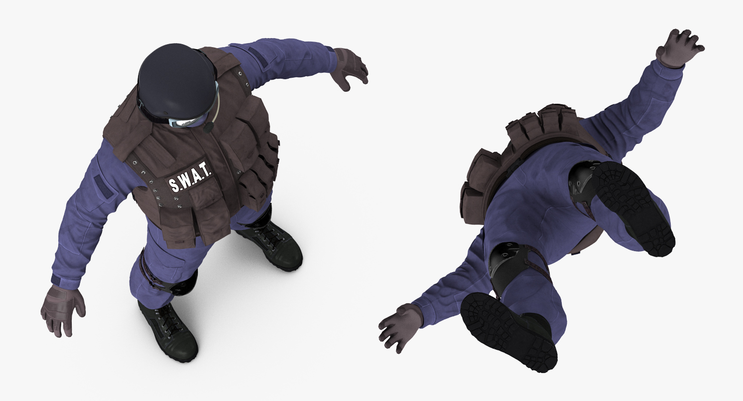 3D SWAT Policeman 2 Rigged model