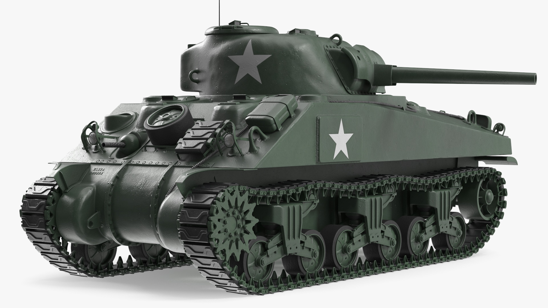 M4 Sherman Tank Rigged 3D