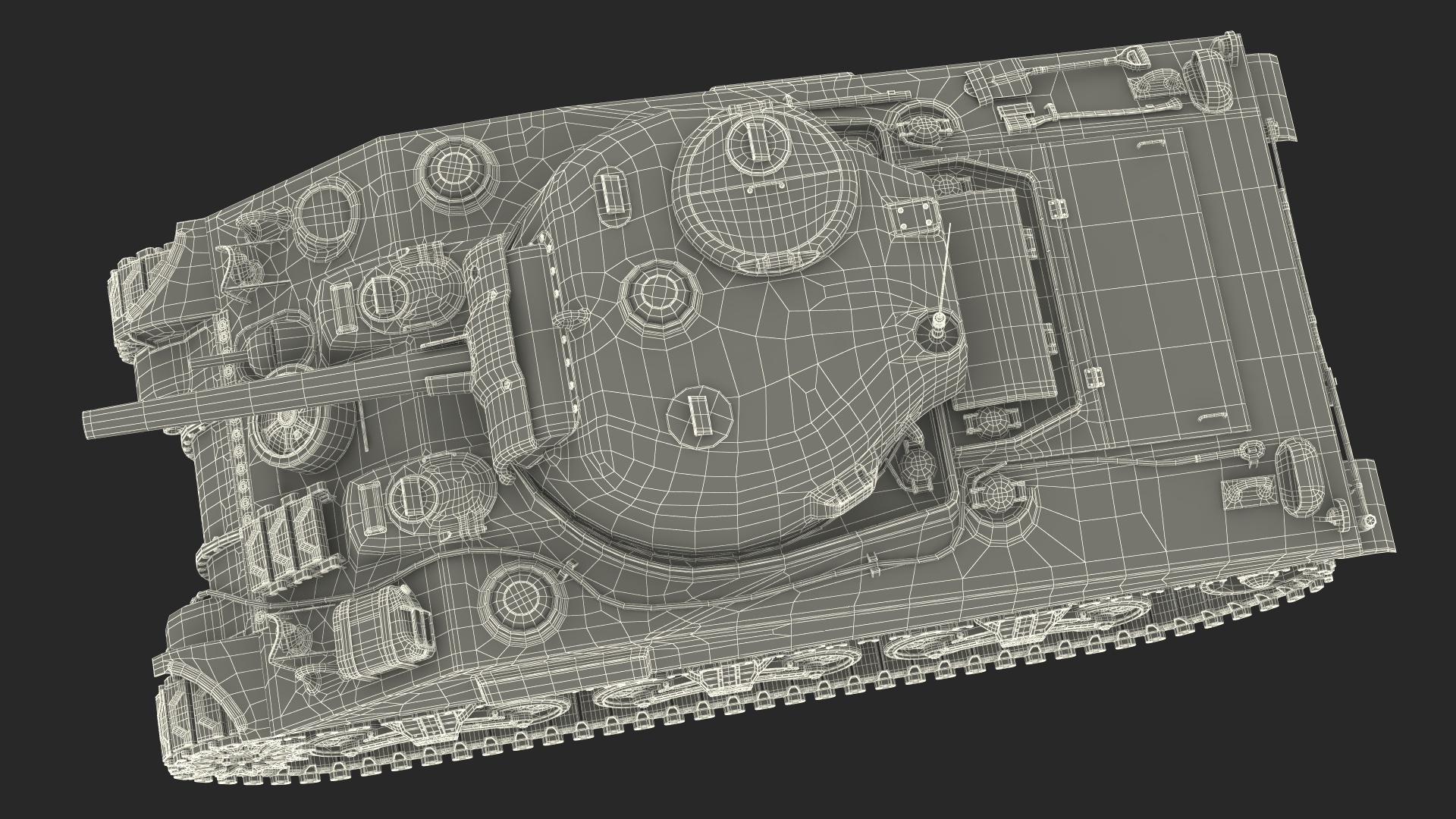 M4 Sherman Tank Rigged 3D
