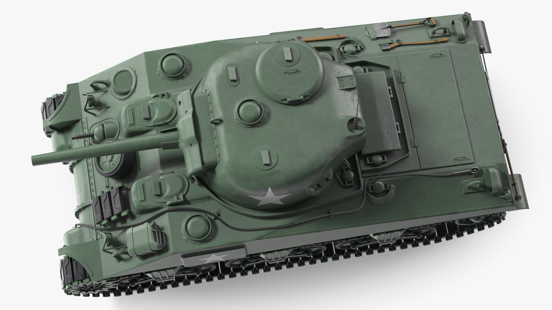 M4 Sherman Tank Rigged 3D