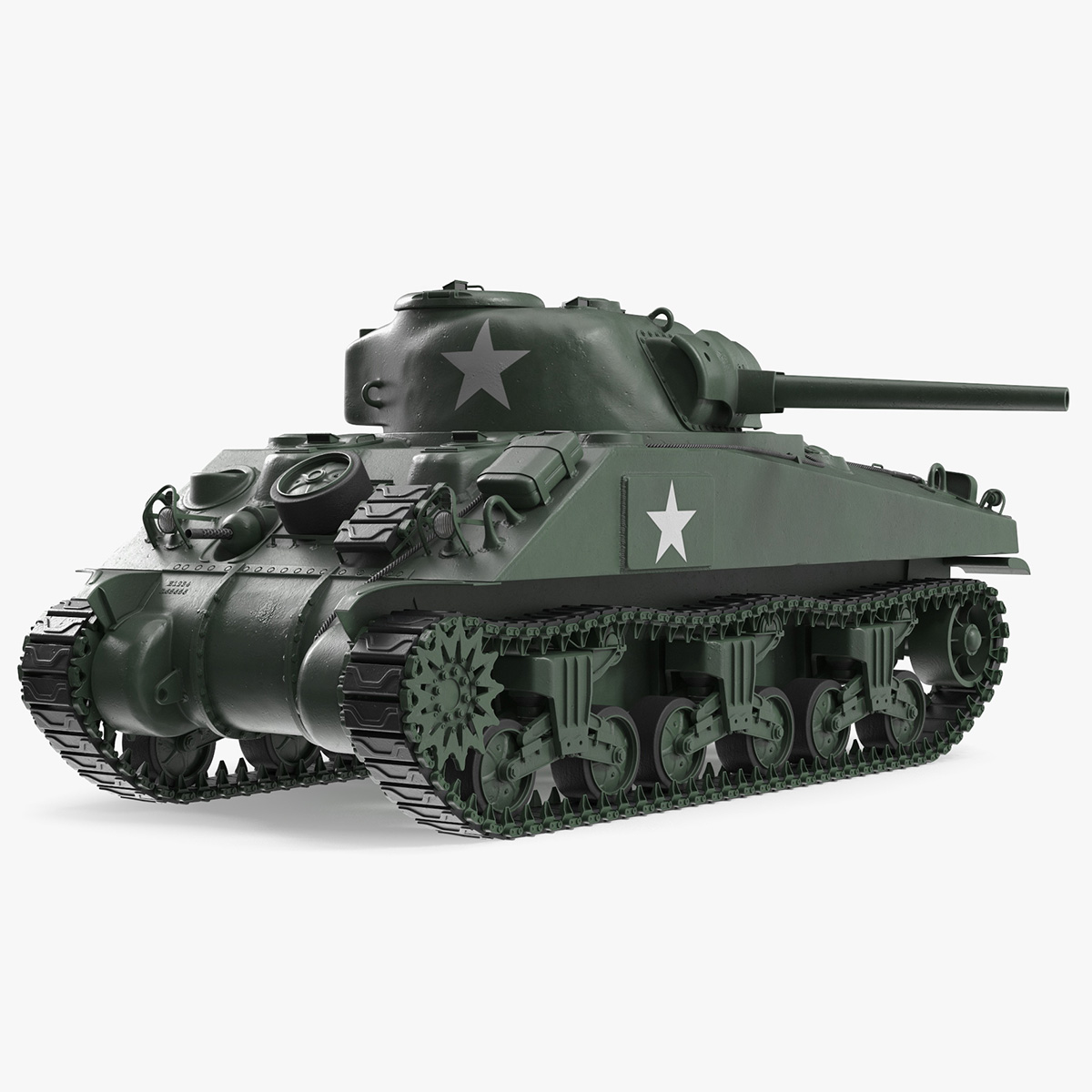 M4 Sherman Tank Rigged 3D