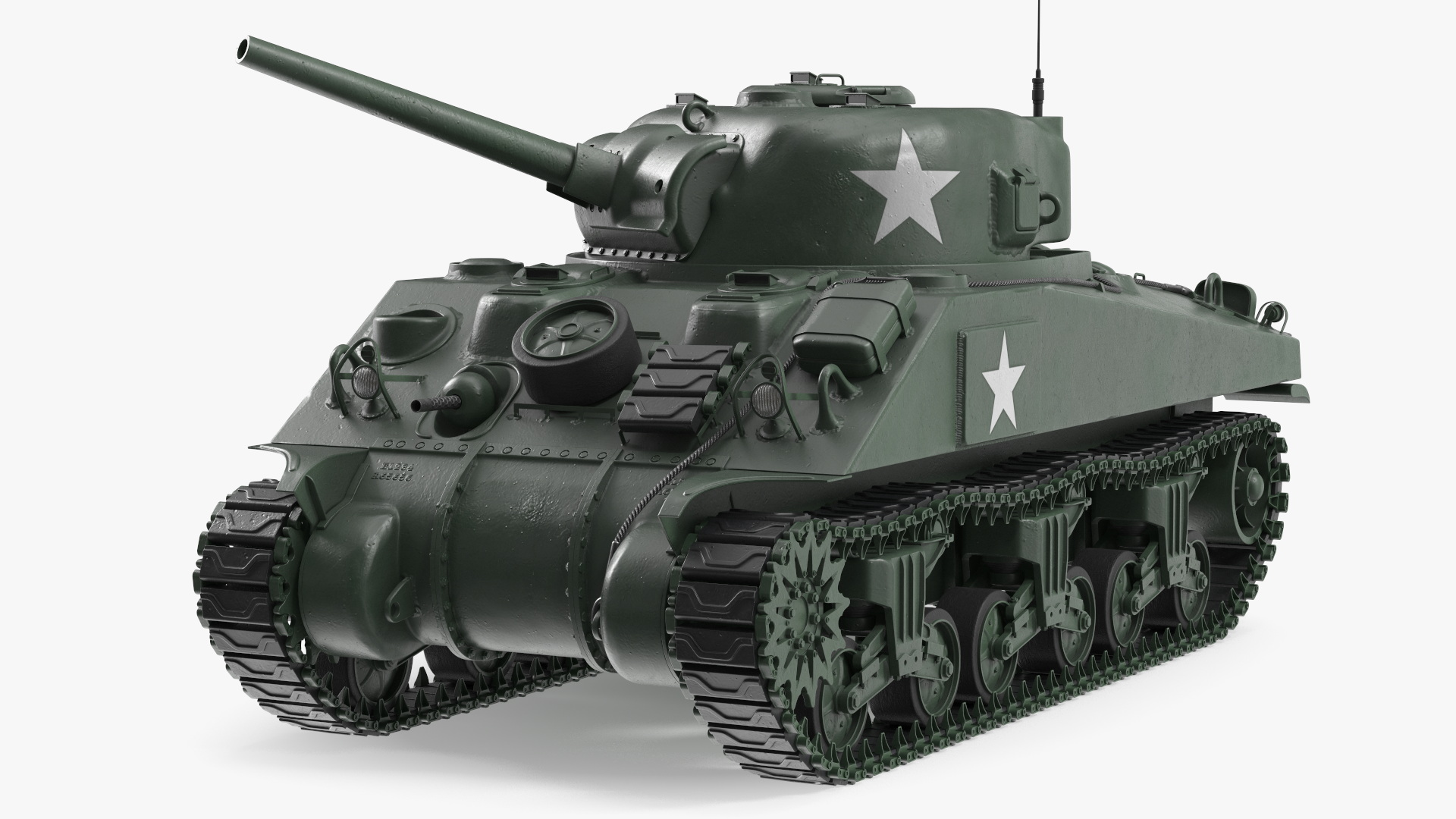 M4 Sherman Tank Rigged 3D