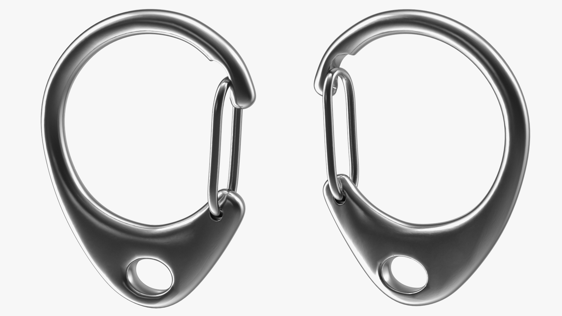 Metal Claw Clasp Silver Set 3D