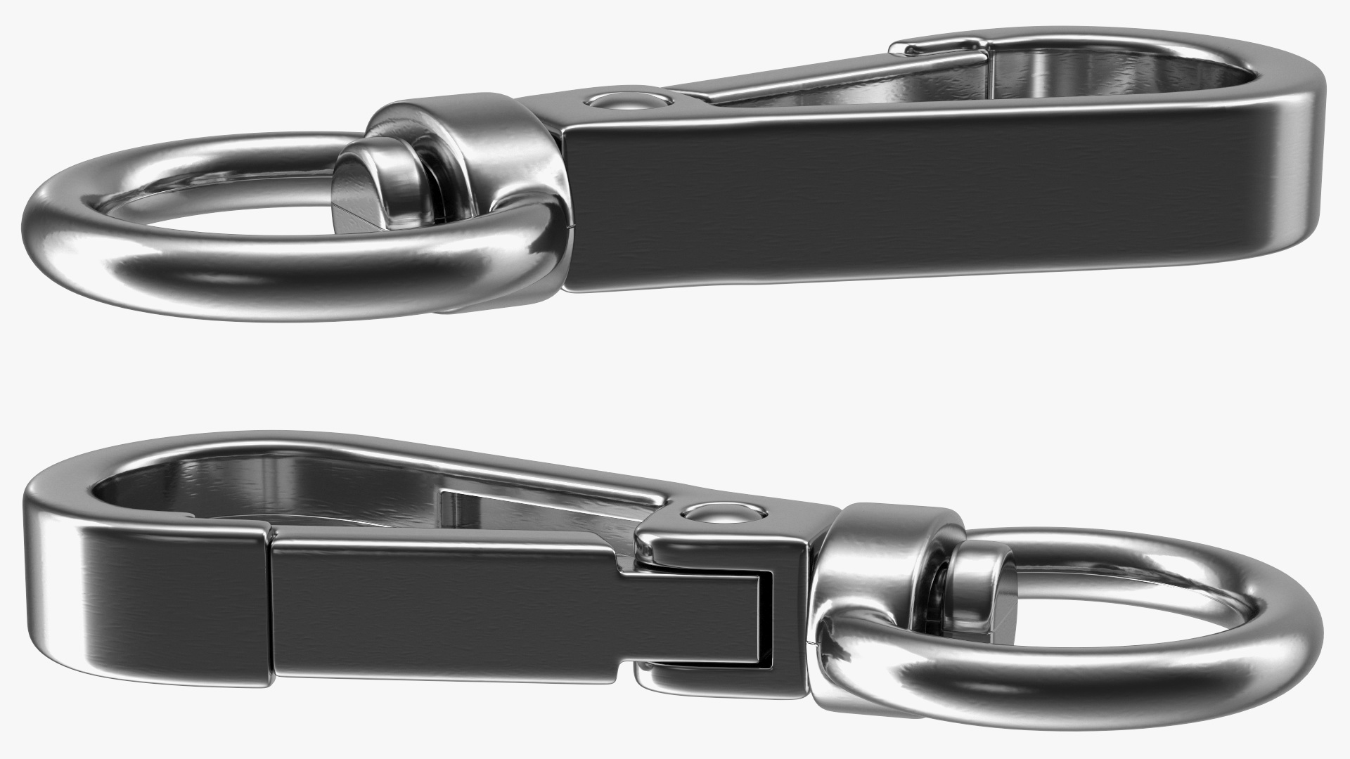 Metal Claw Clasp Silver Set 3D