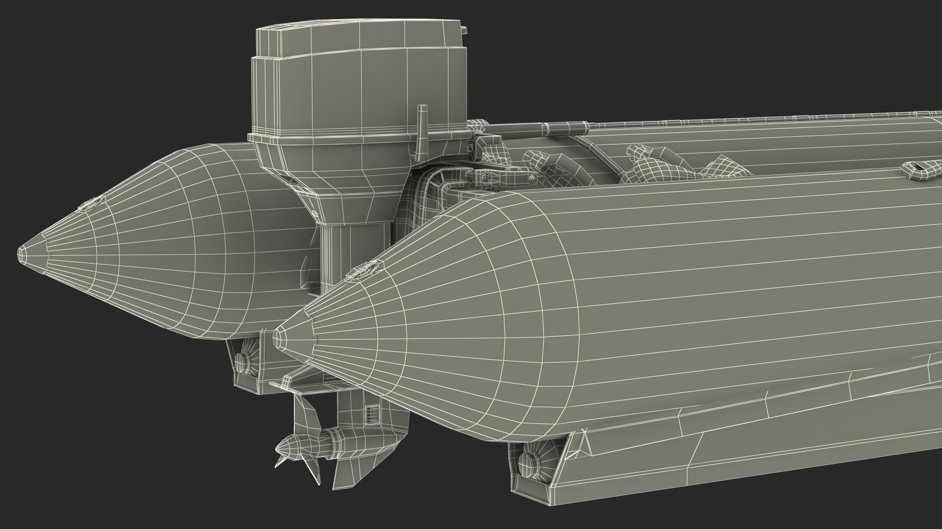 3D Racing Boat Gemini Zapcat F1 with Engine Black Rigged model