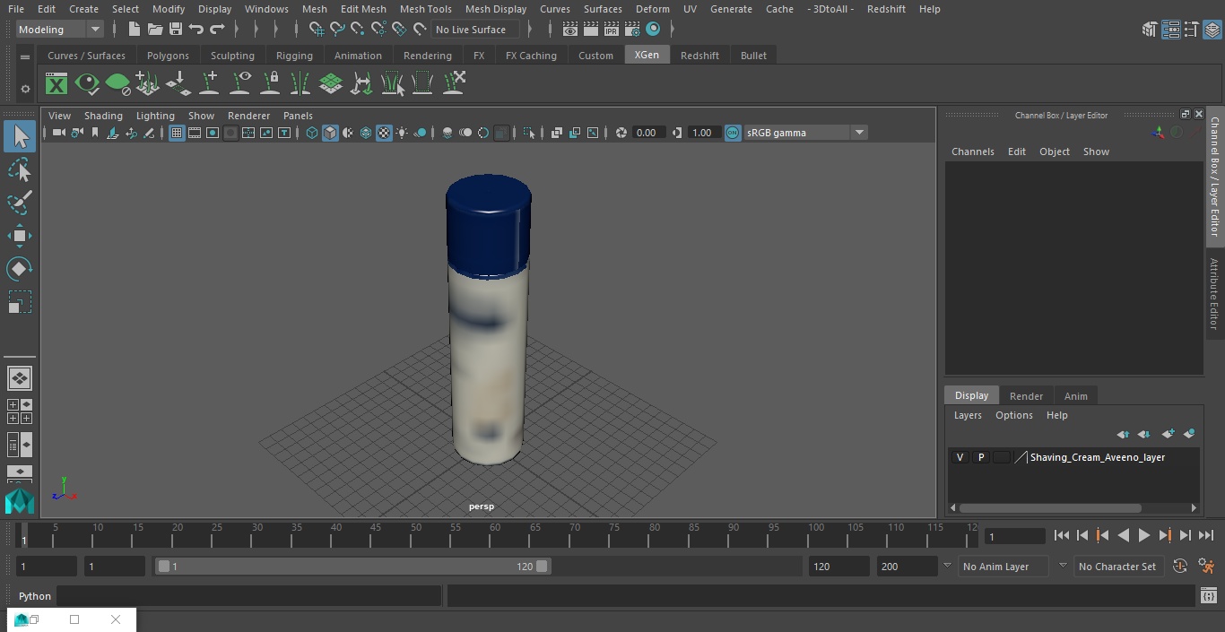 3D model Shaving Cream Aveeno