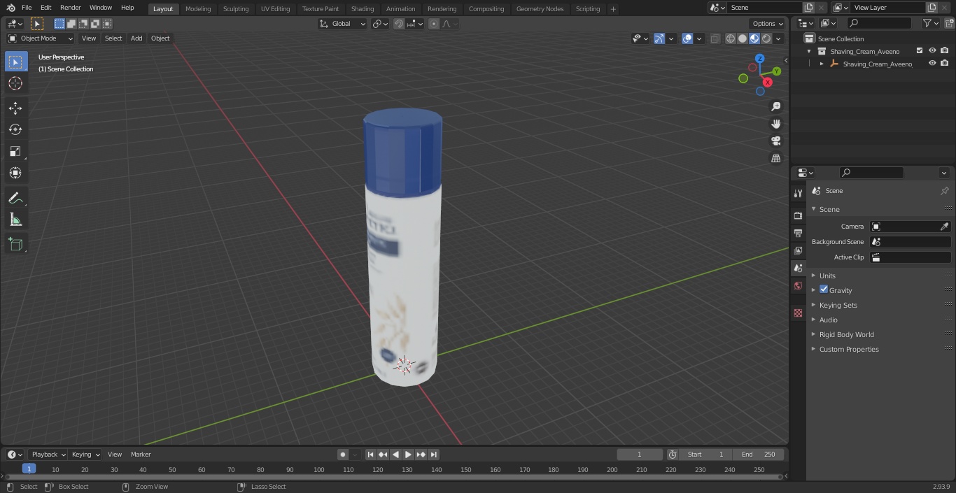3D model Shaving Cream Aveeno
