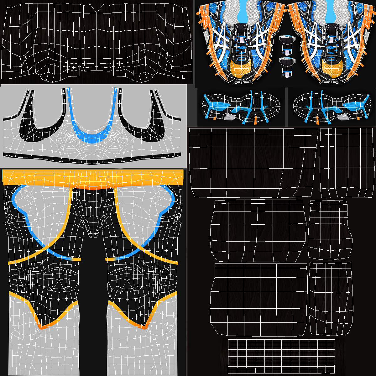3D model Dark Skin Fitness Woman Rigged
