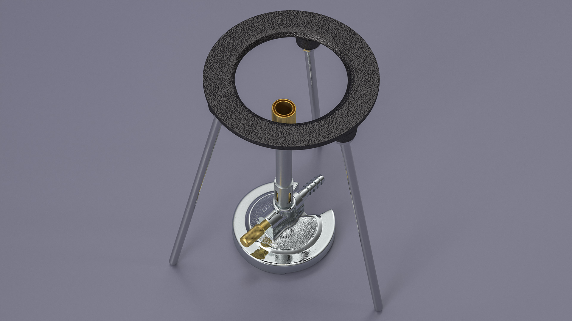 3D model Bunsen Burner with Tripod