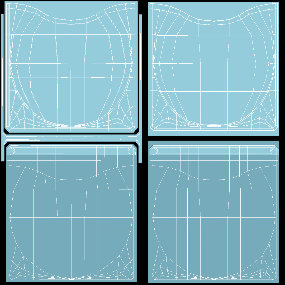 3D model Double Sided CD Plastic Sleeve