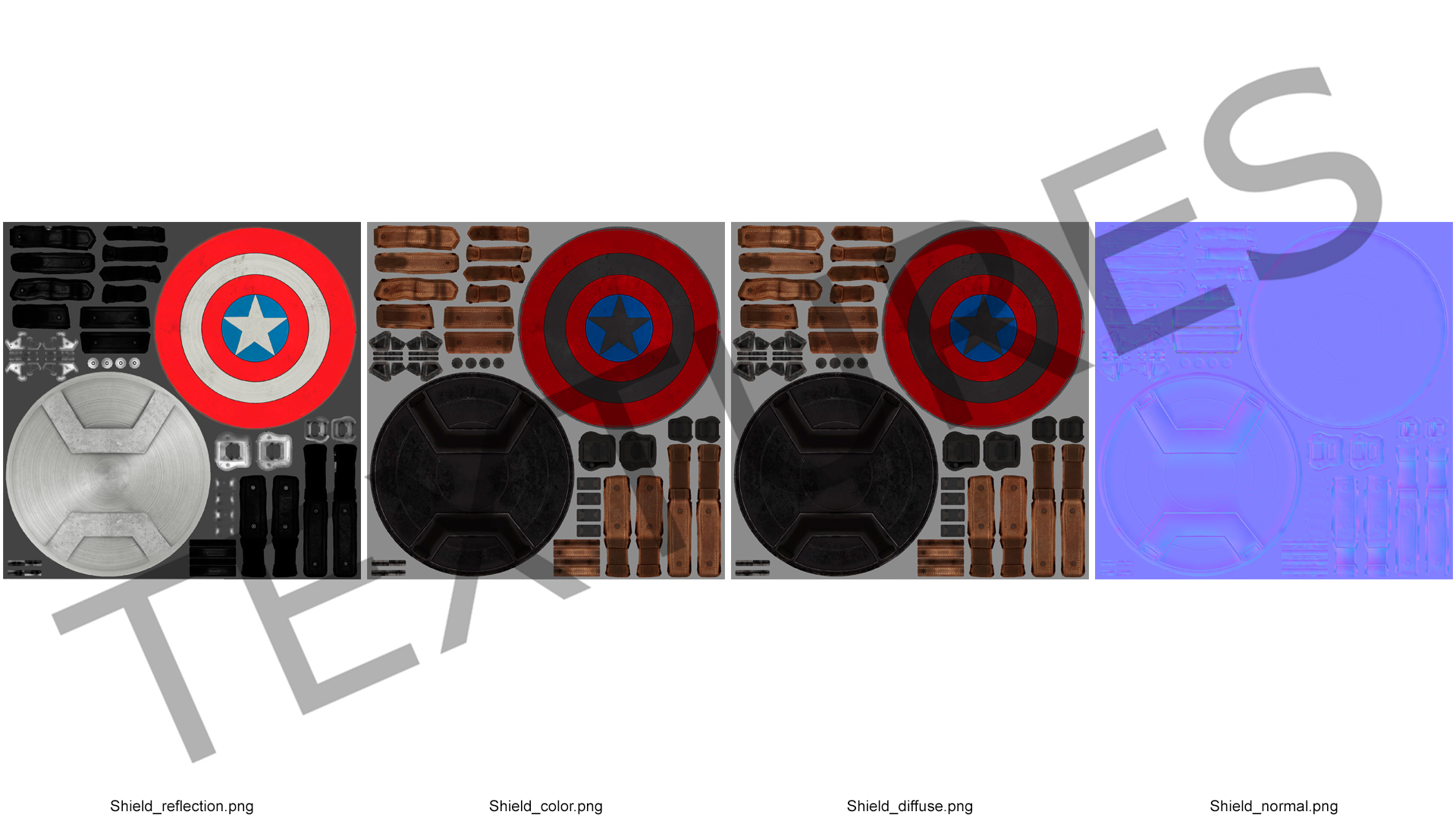 3D model Captain America Cartoon Shield
