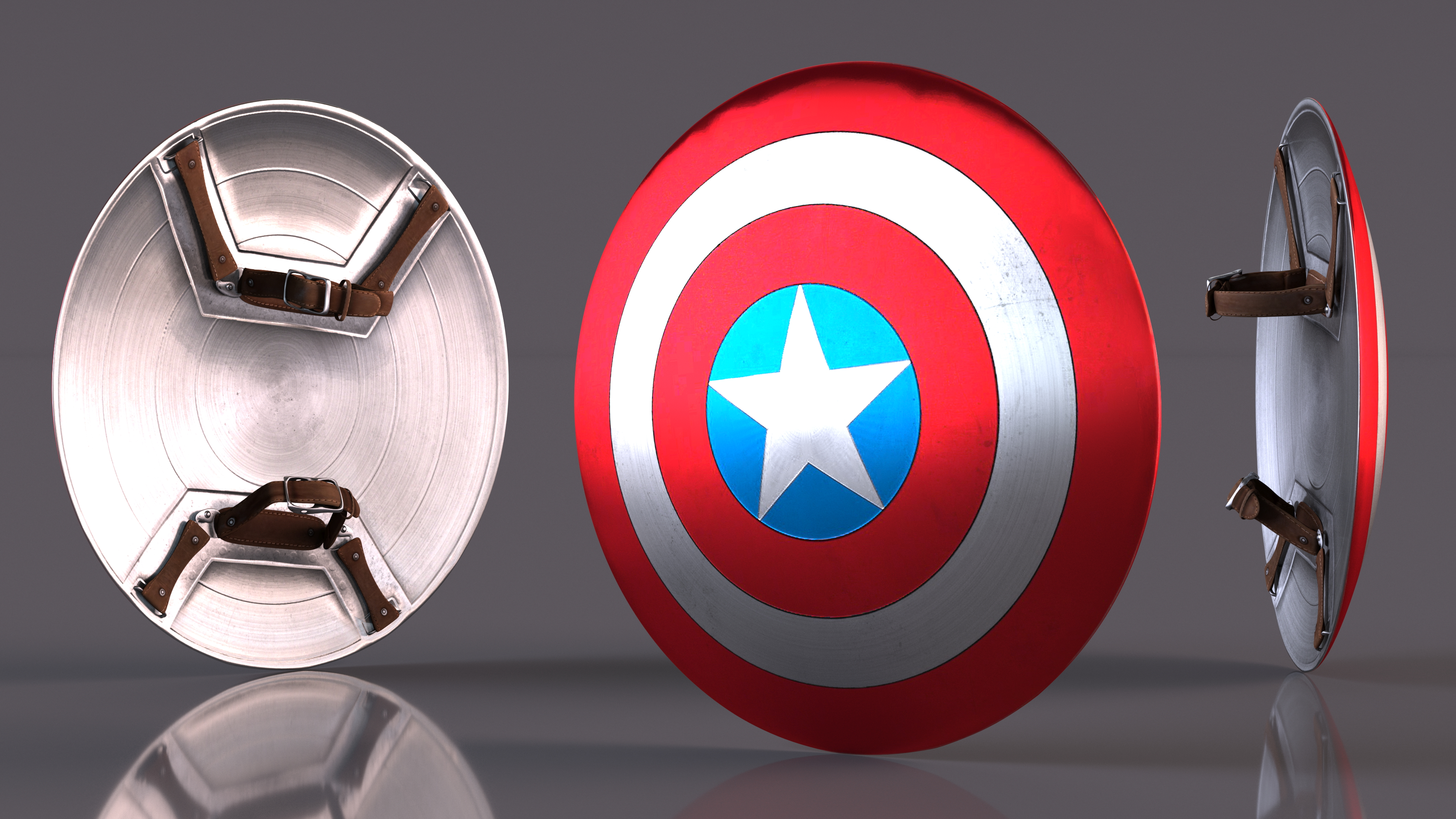 3D model Captain America Cartoon Shield