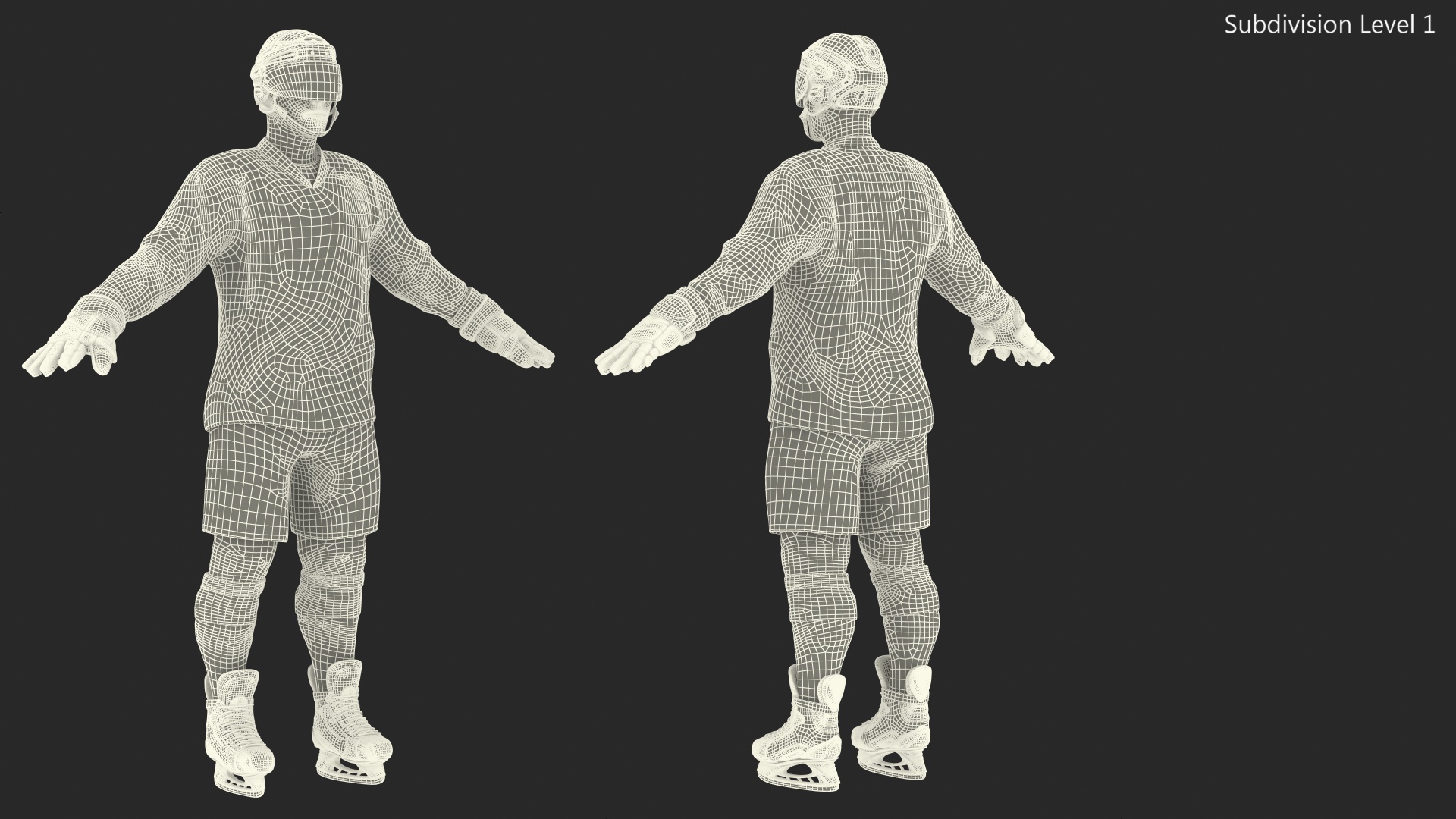 Hockey Player Red 3D