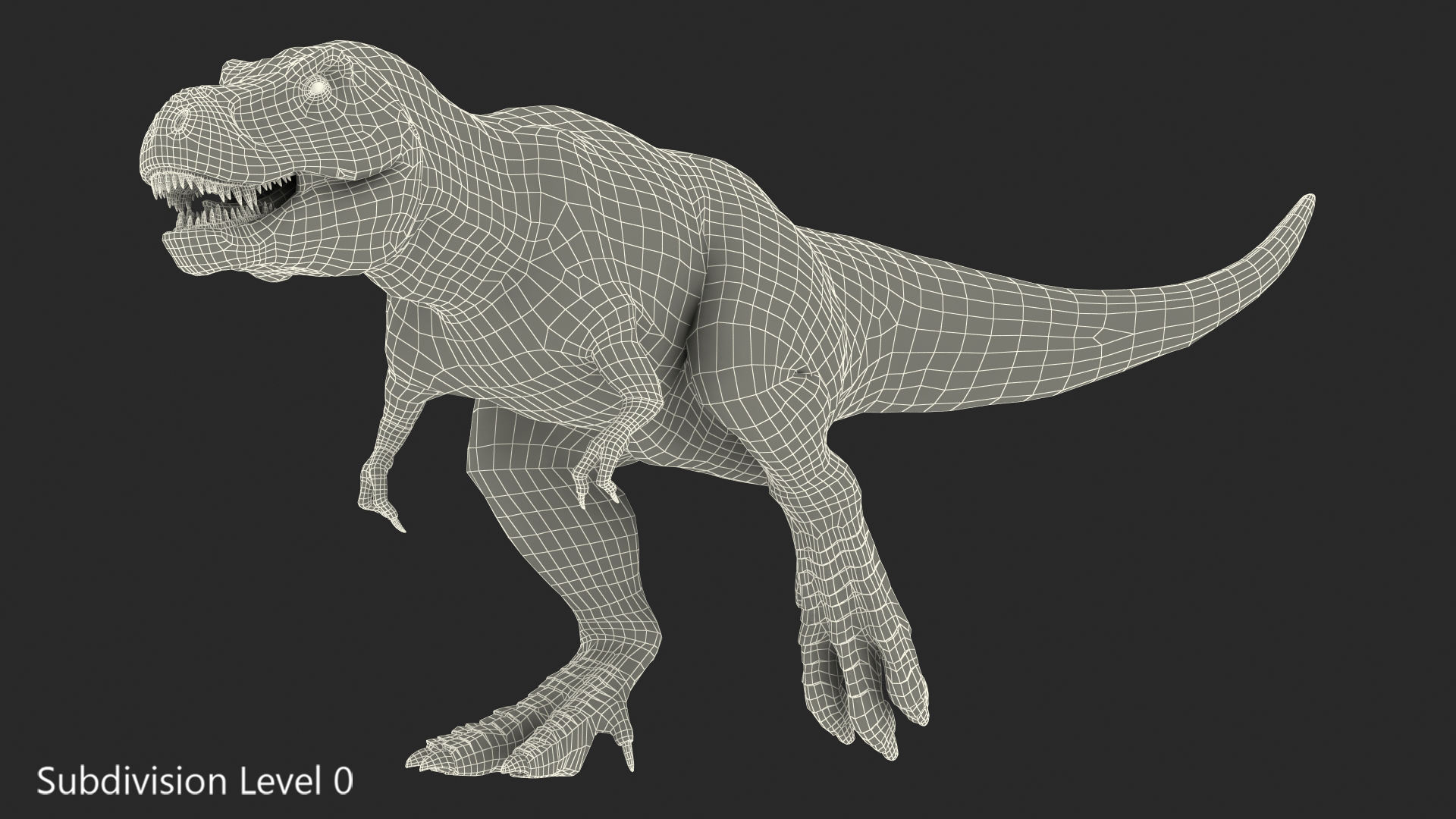 3D Animated Tyrannosaurus Rex Running Rigged
