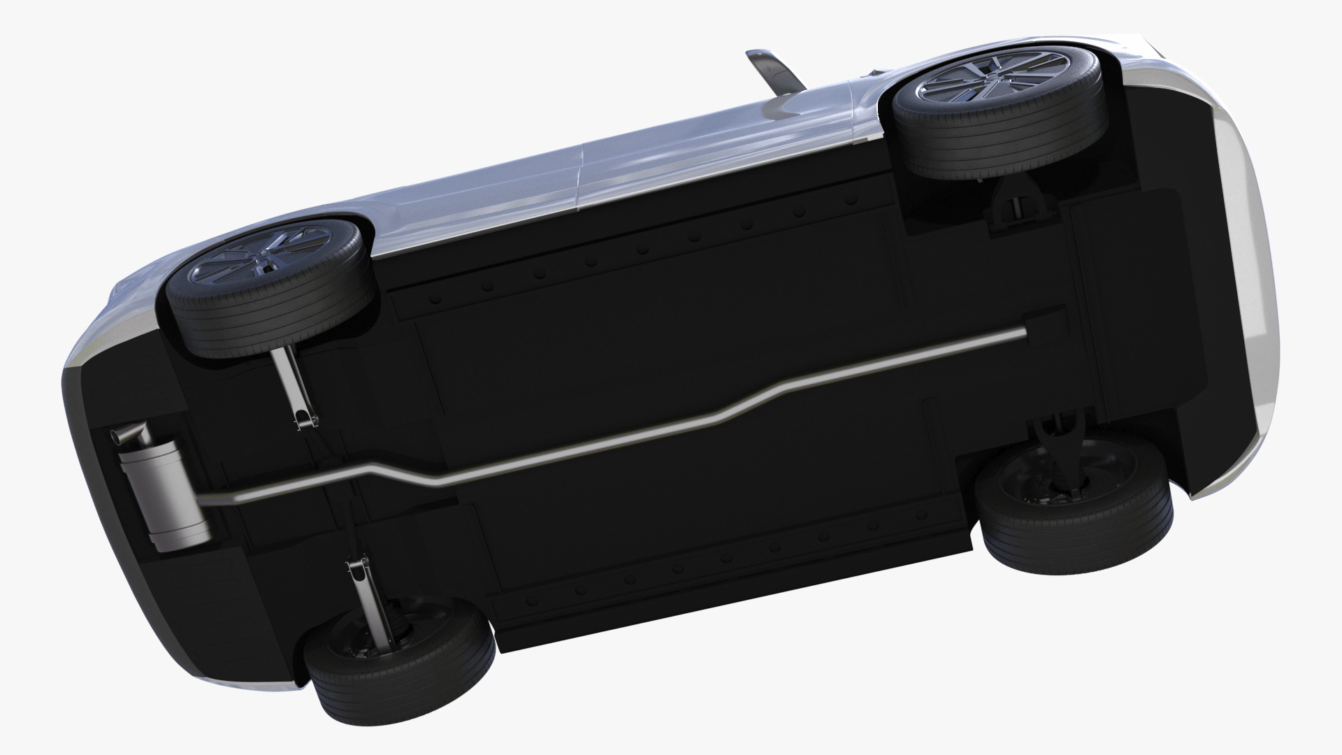 3D model Compact SUV Pearl White Rigged