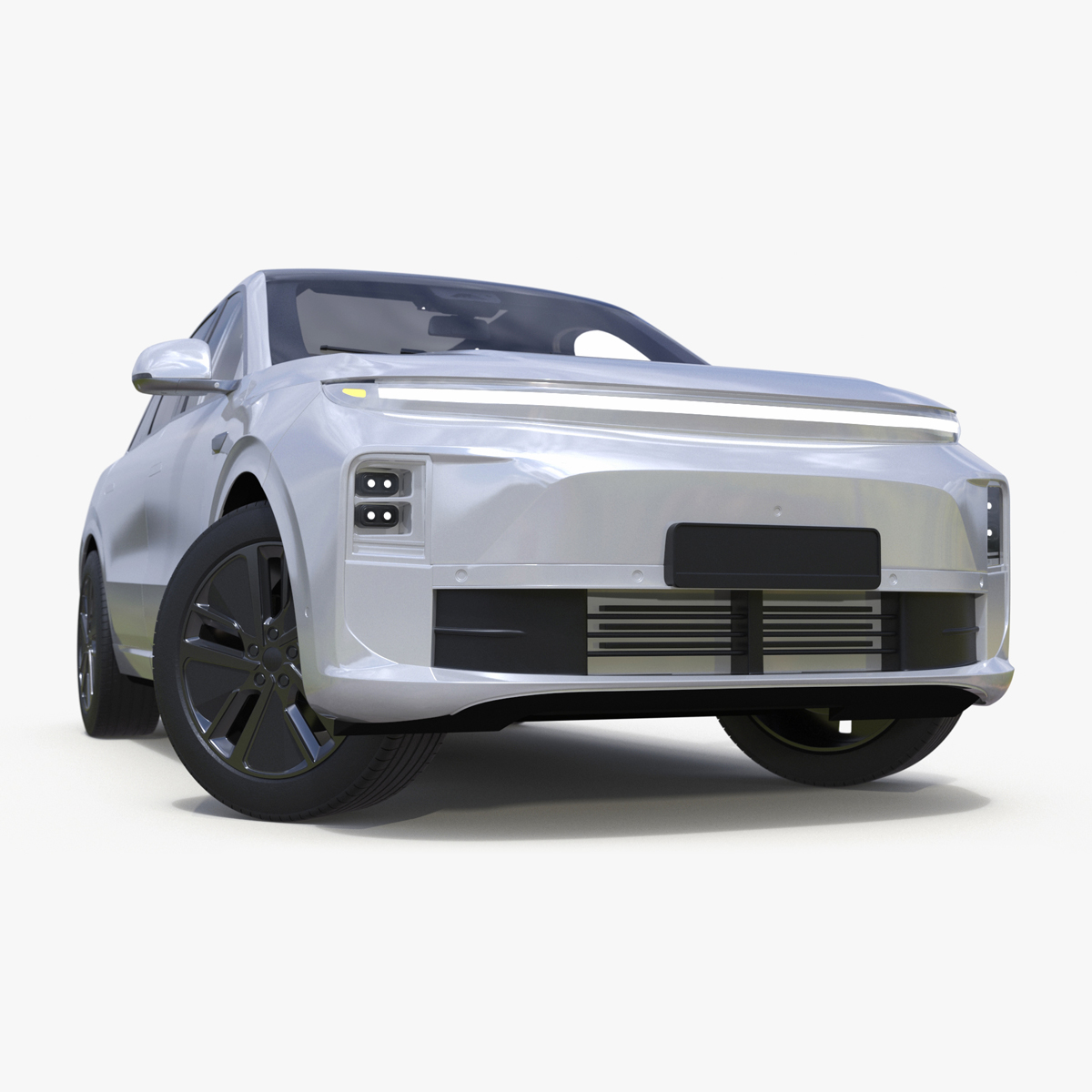 3D model Compact SUV Pearl White Rigged