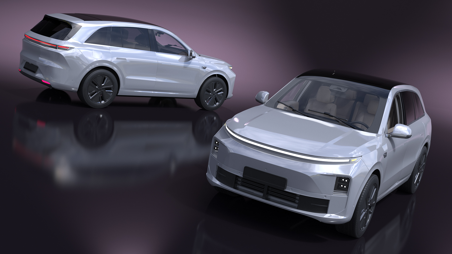 3D model Compact SUV Pearl White Rigged