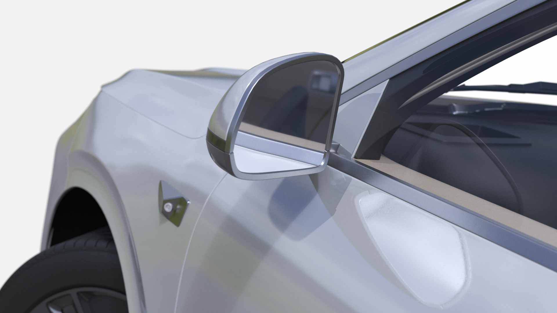 3D model Compact SUV Pearl White Rigged