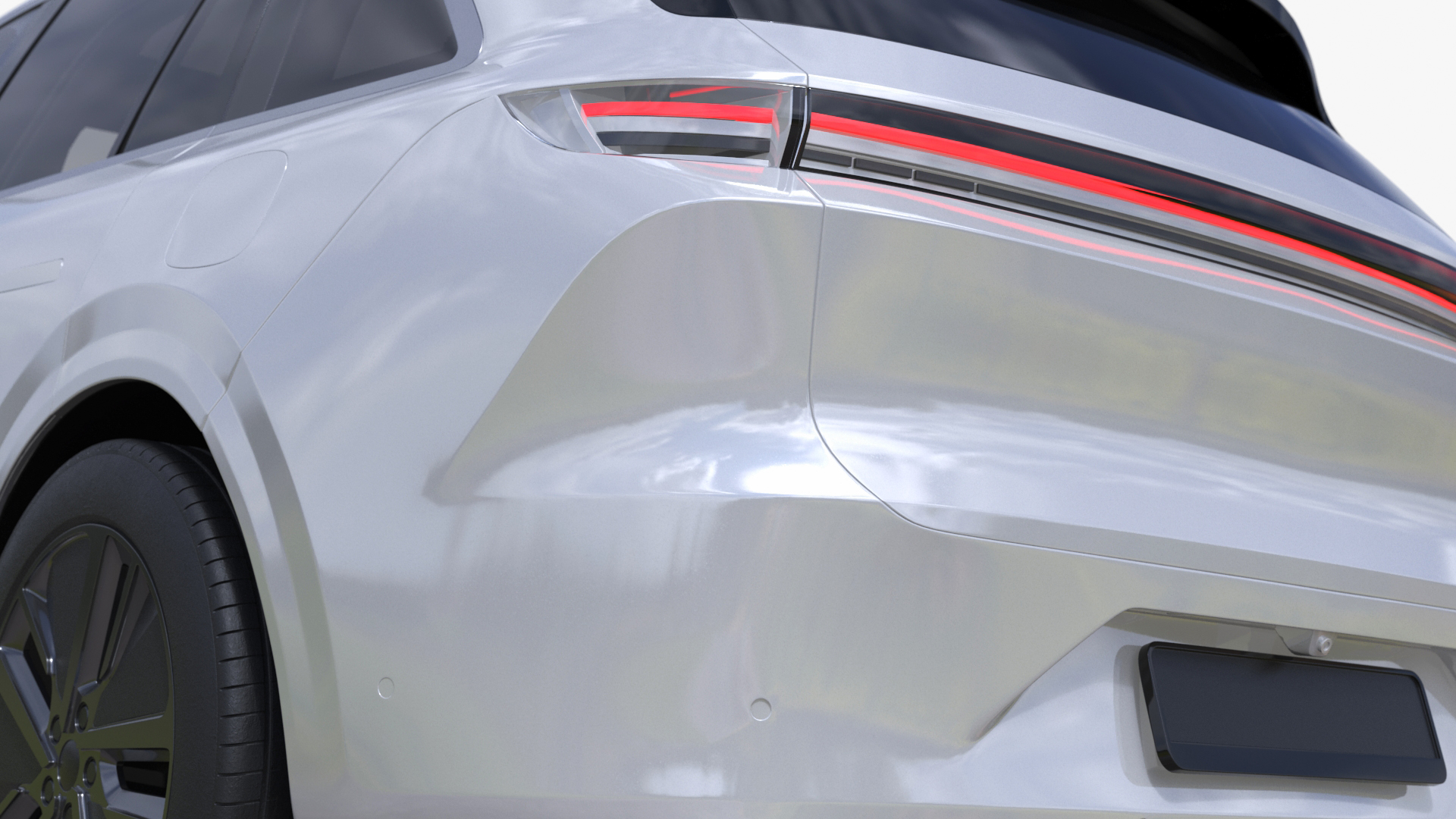 3D model Compact SUV Pearl White Rigged