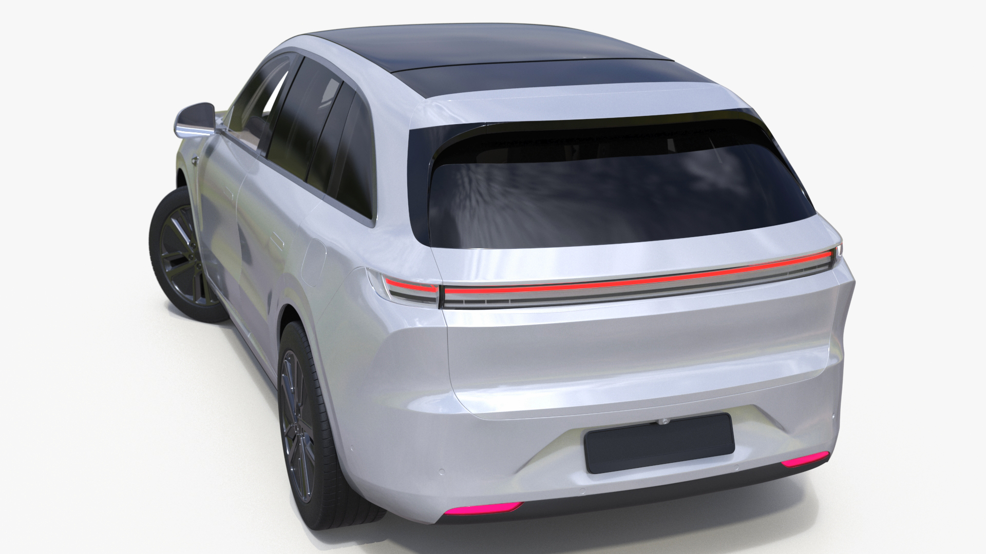 3D model Compact SUV Pearl White Rigged