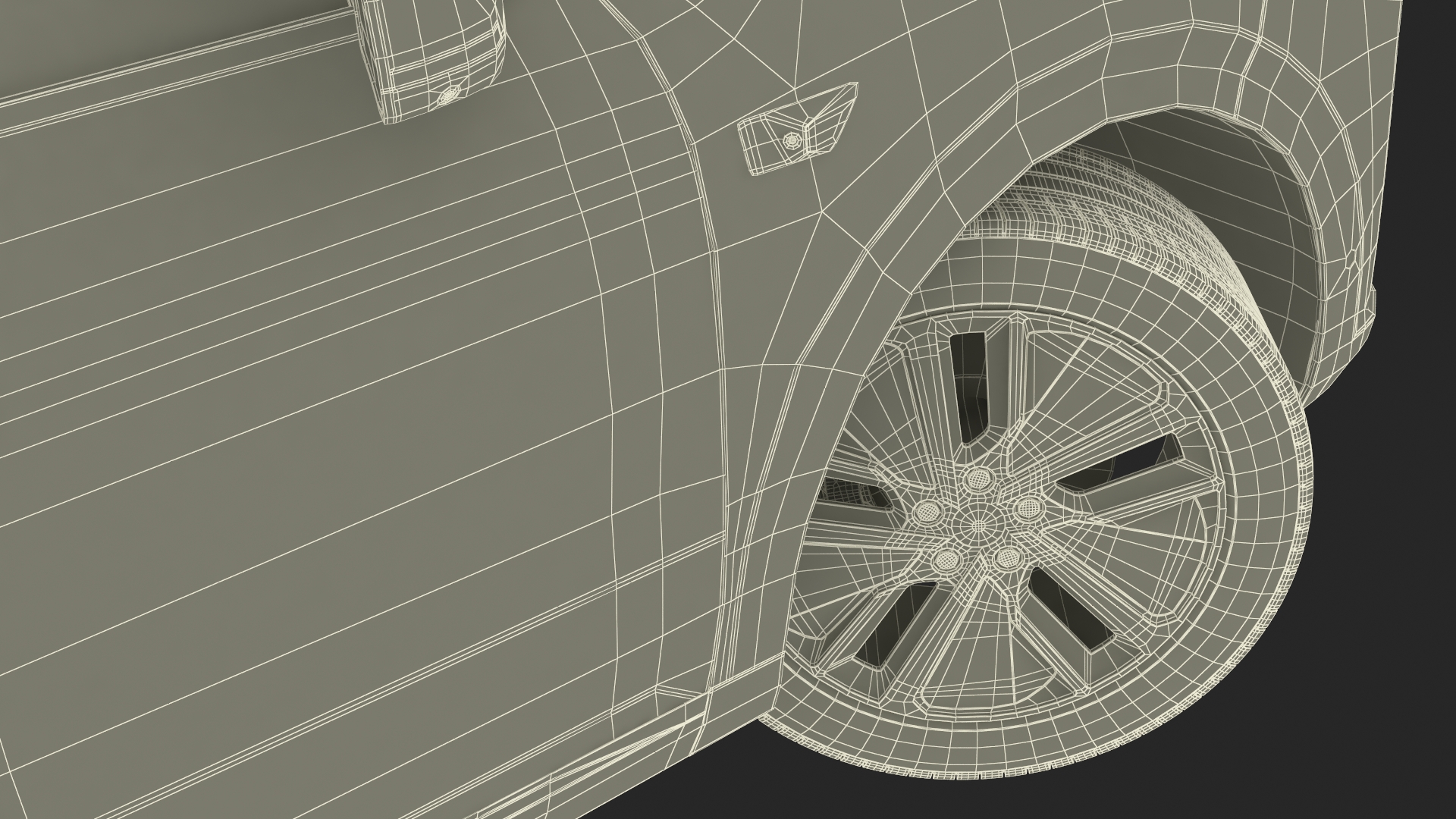 3D model Compact SUV Pearl White Rigged