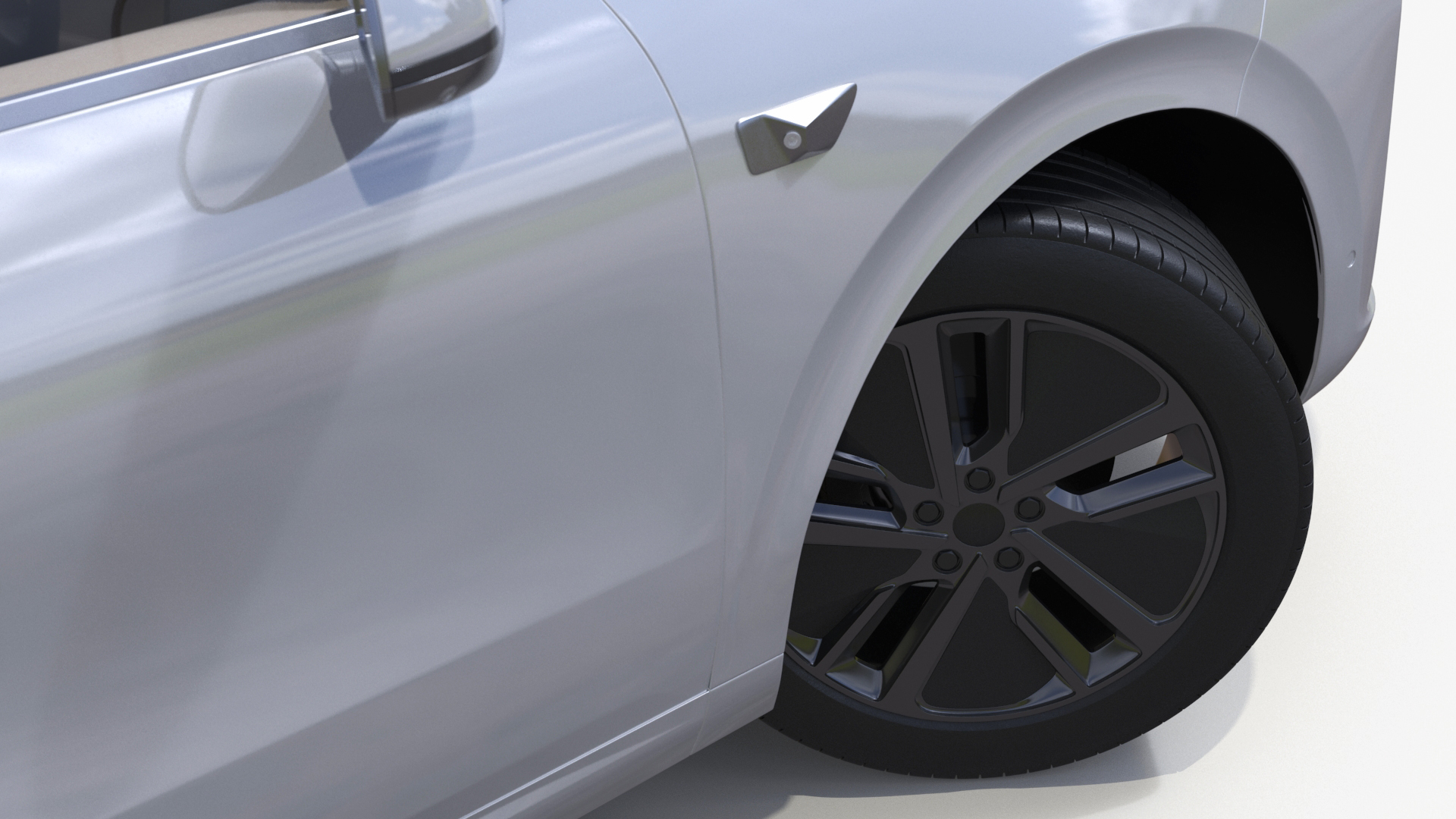 3D model Compact SUV Pearl White Rigged