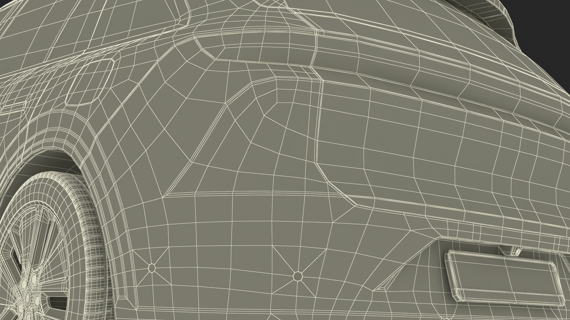 3D model Compact SUV Pearl White Rigged