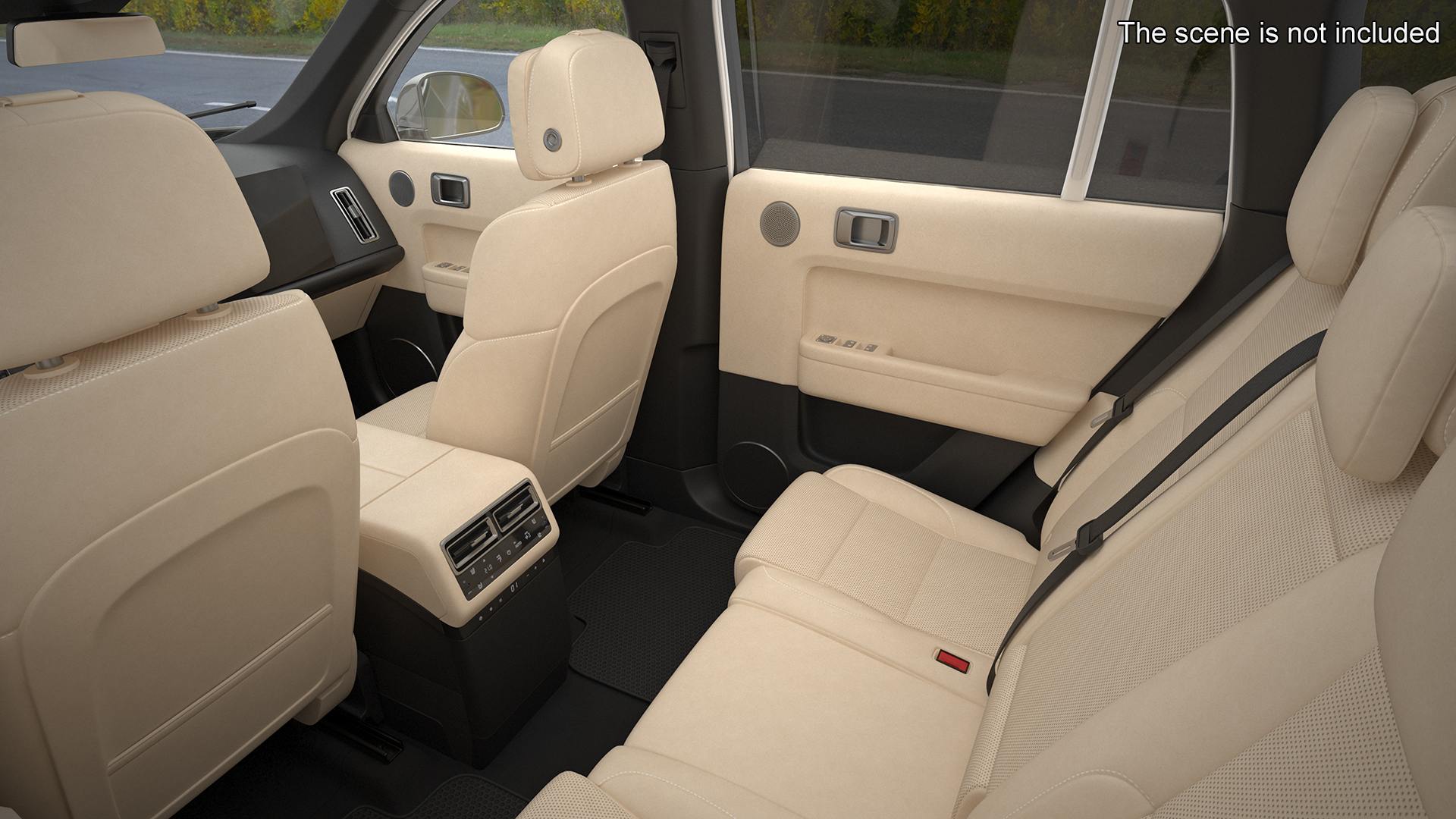 3D model Compact SUV Pearl White Rigged