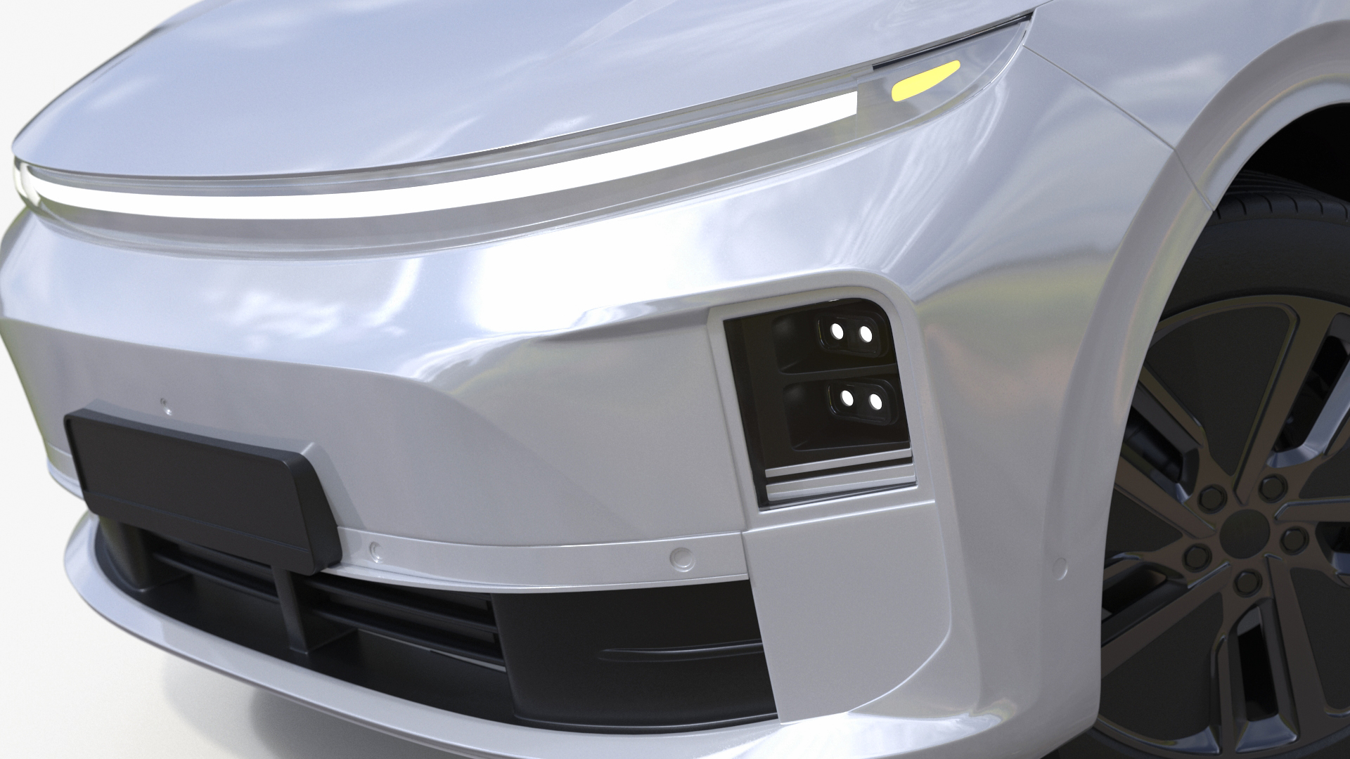 3D model Compact SUV Pearl White Rigged