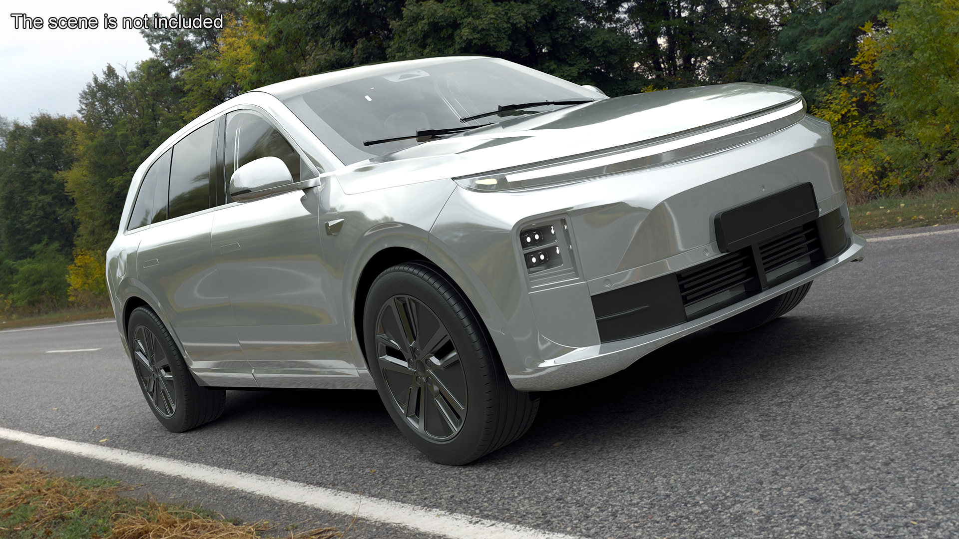3D model Compact SUV Pearl White Rigged