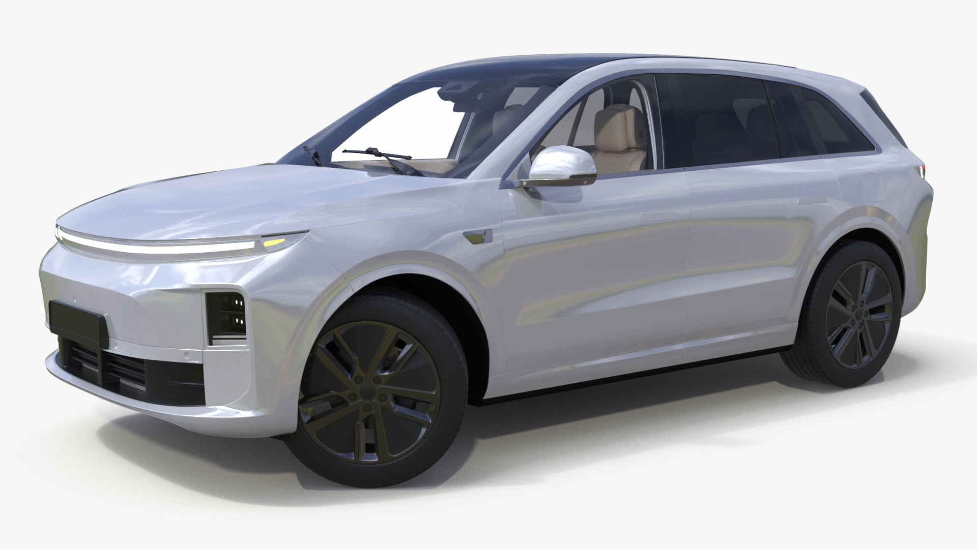 3D model Compact SUV Pearl White Rigged