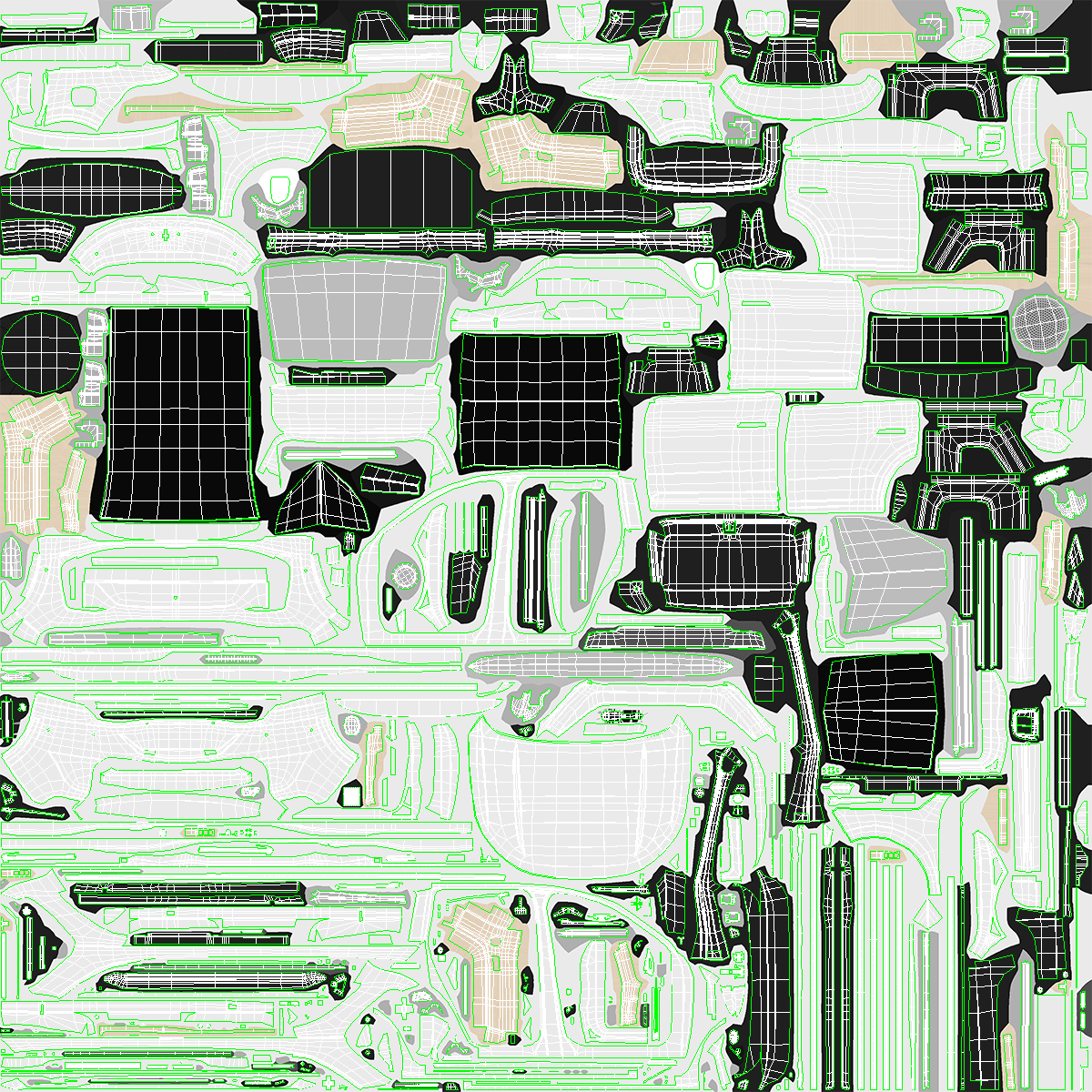 3D model Compact SUV Pearl White Rigged