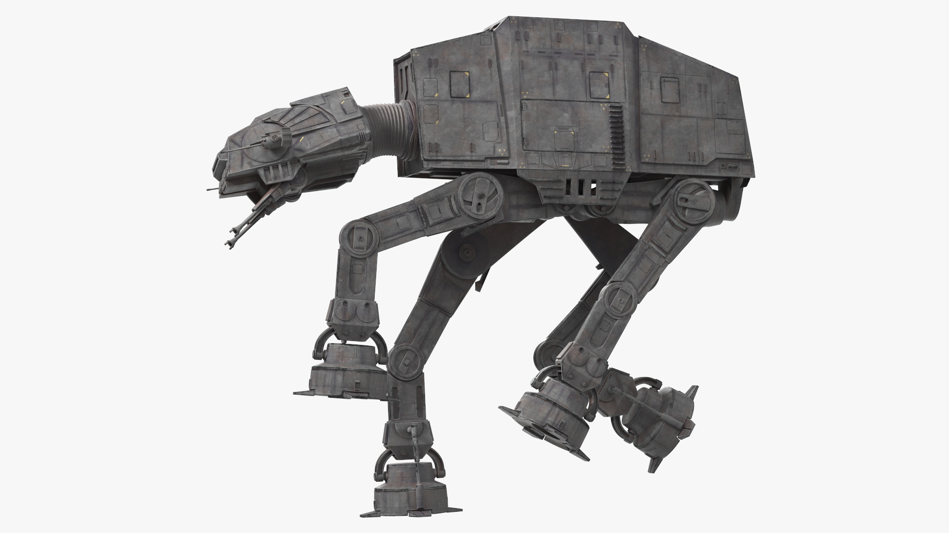 3D Star Wars AT AT Dark Rigged for Maya