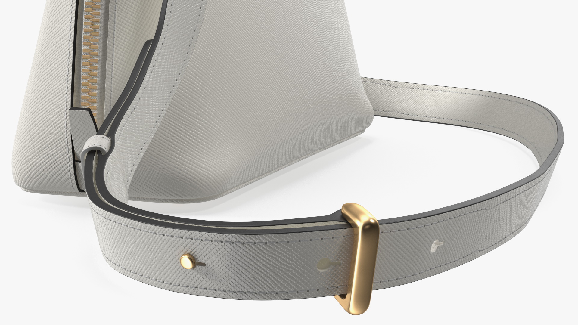 3D Leather White Bag Prada Promenade model