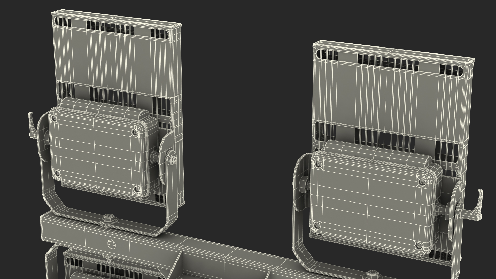 Portable Lighting Mast Rigged 3D model
